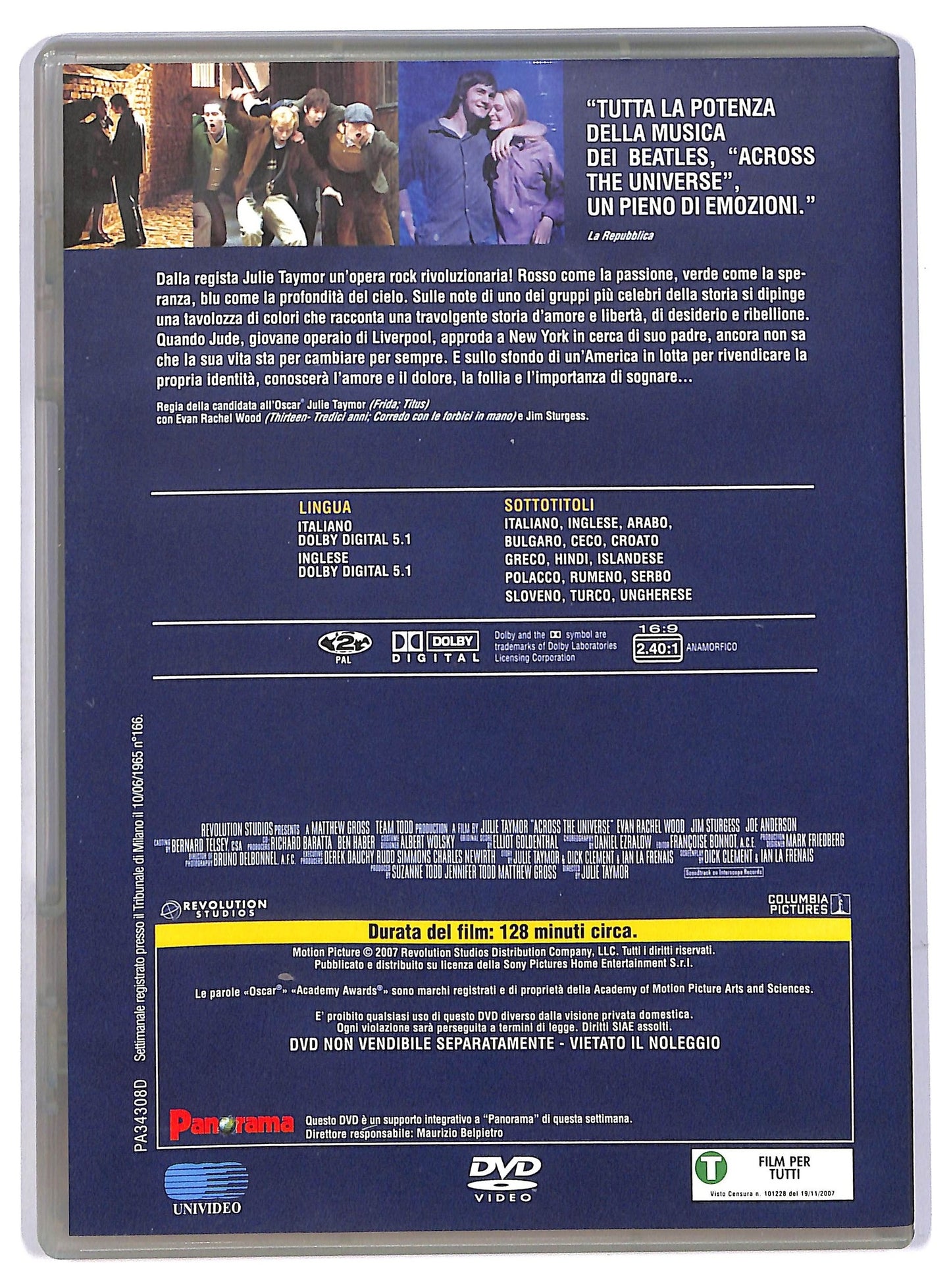 EBOND Across the Universe EDITORIALE DVD D741629