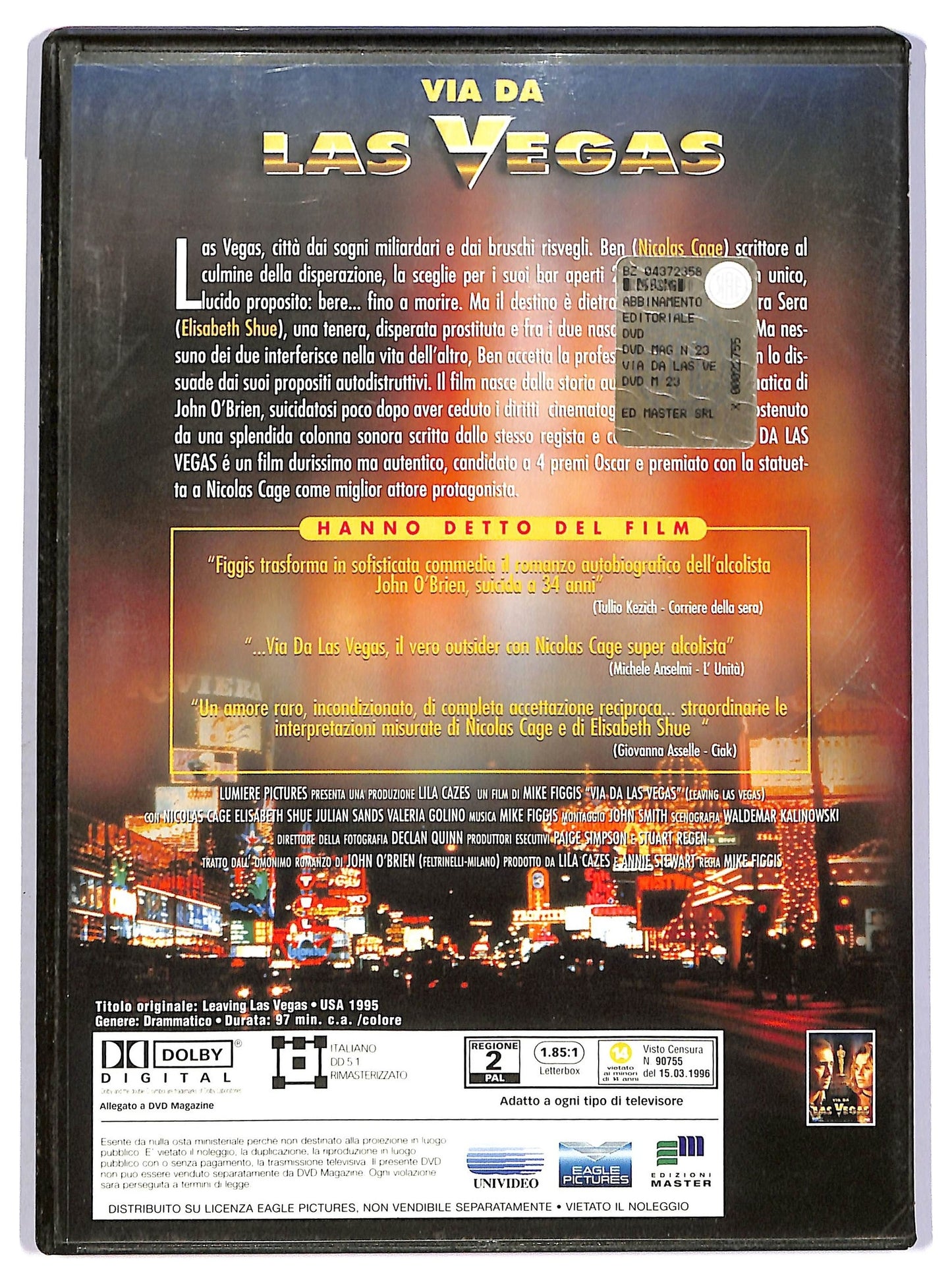 EBOND Via da Las Vegas EDITORIALE DVD D741644