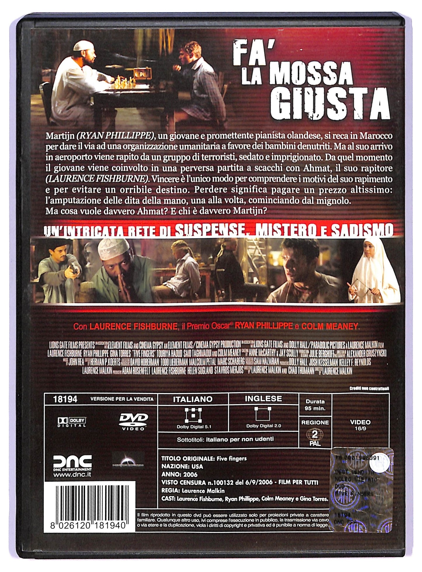 EBOND Five fingers - Gioco Mortale DVD D741749