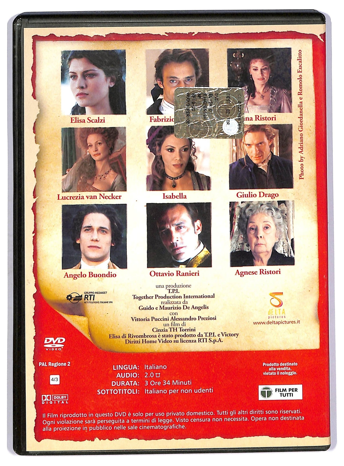 EBOND Elisa di Rivombrosa Parte prima disco 5 EDITORIALE DVD D742049