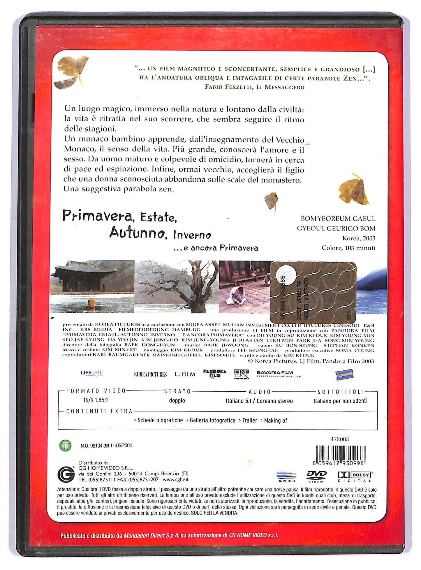 EBOND Primavera, estate, autunno, inverno... e ancora primavera DVD D742205
