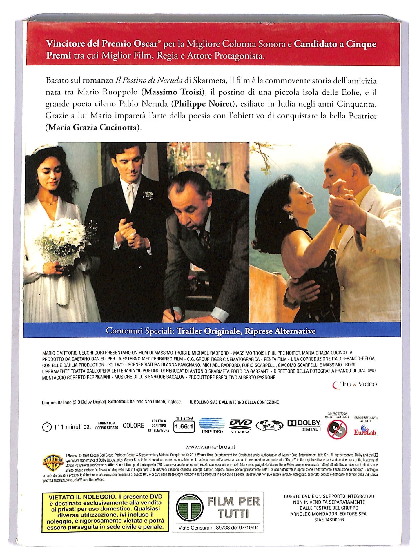 EBOND Il postino slipcase EDITORIALE DVD D742453
