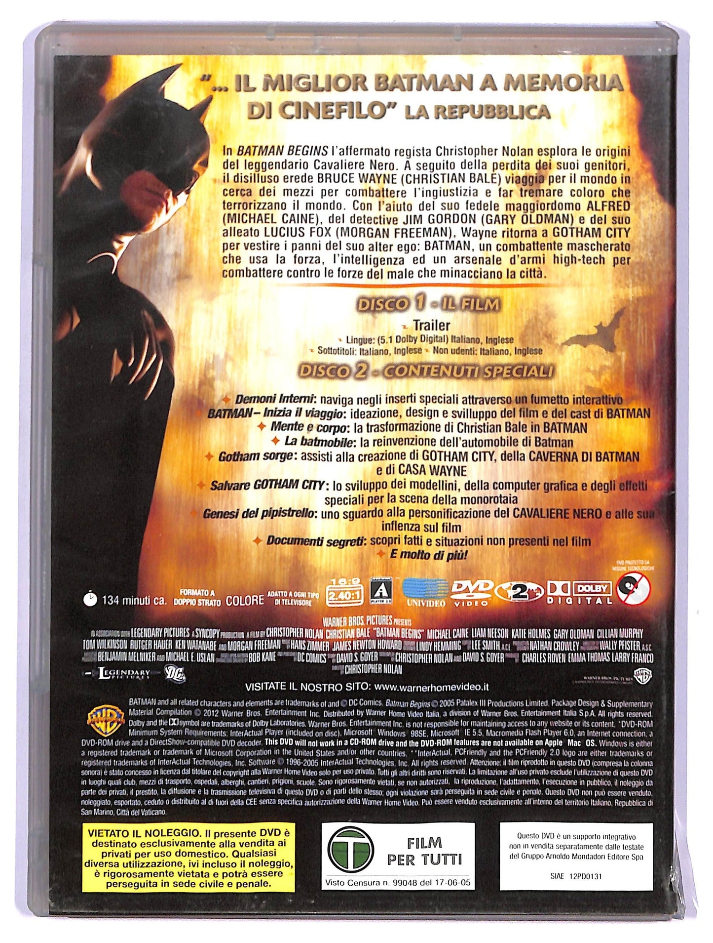 EBOND Batman Begins EDITORIALE DVD D742709