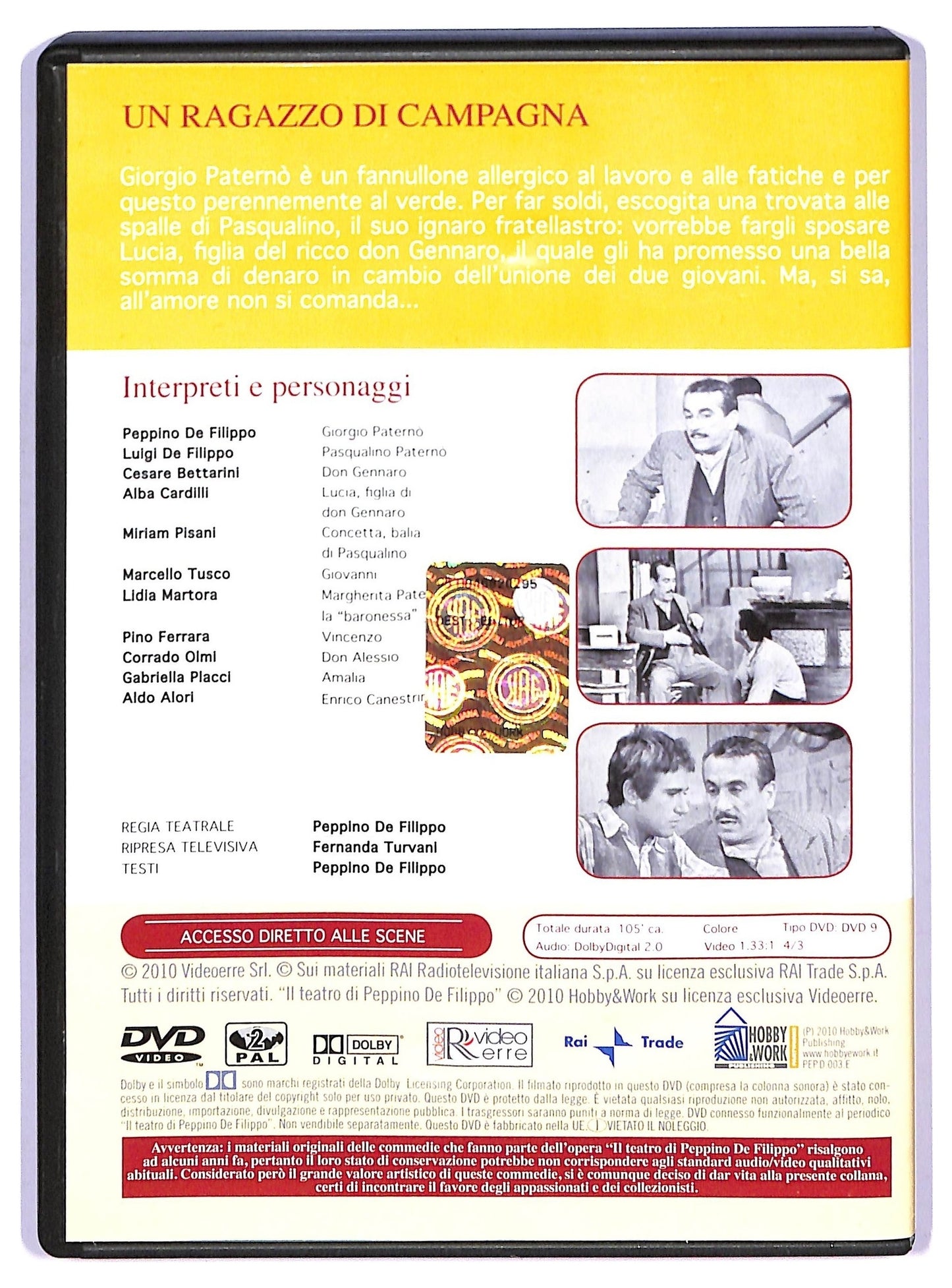 EBOND Un Ragazzo Di Campagna Il Teatro Di Peppino De Filippo DVD D742721