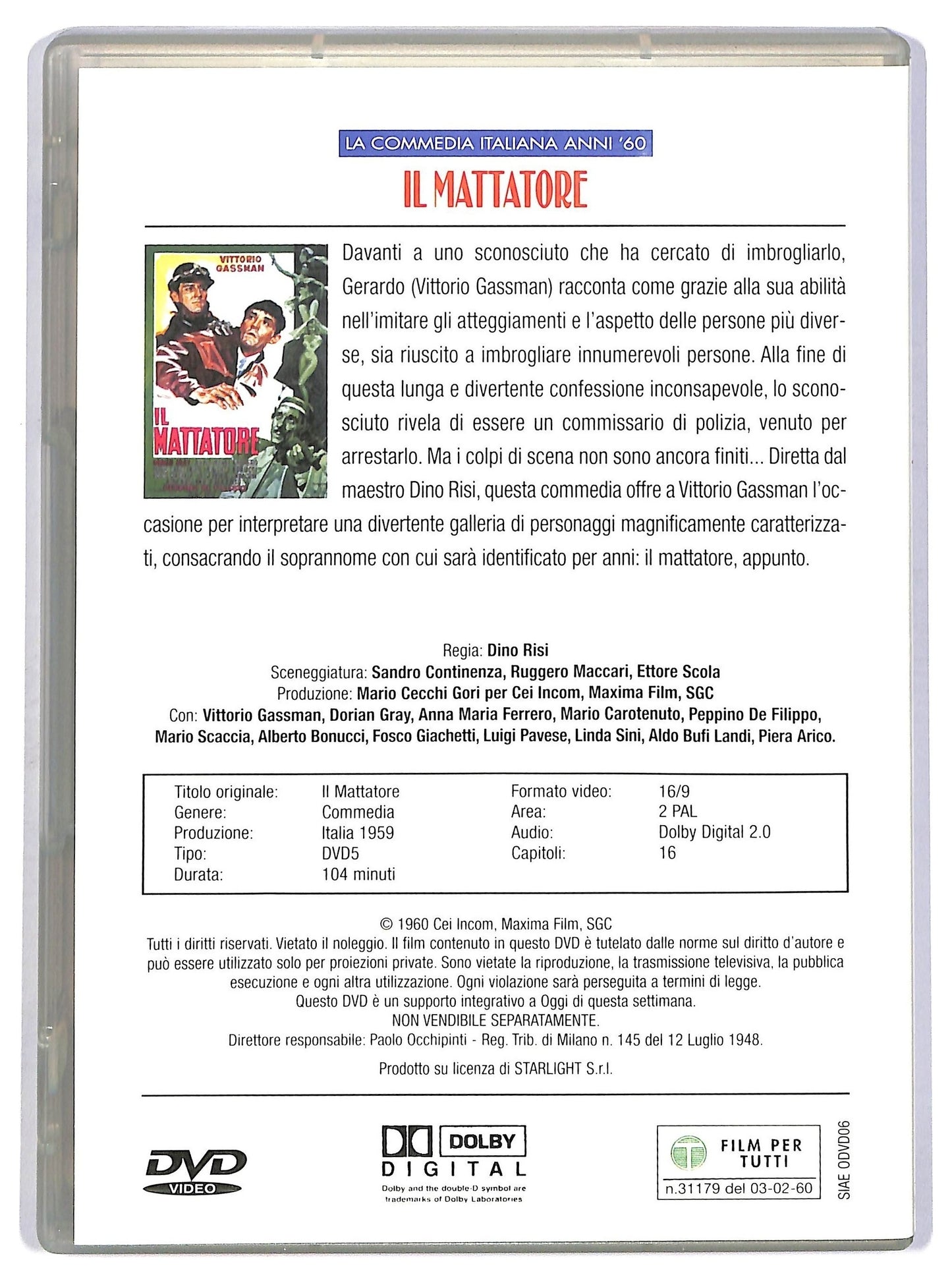 EBOND Il mattatore EDITORIALE DVD D742902