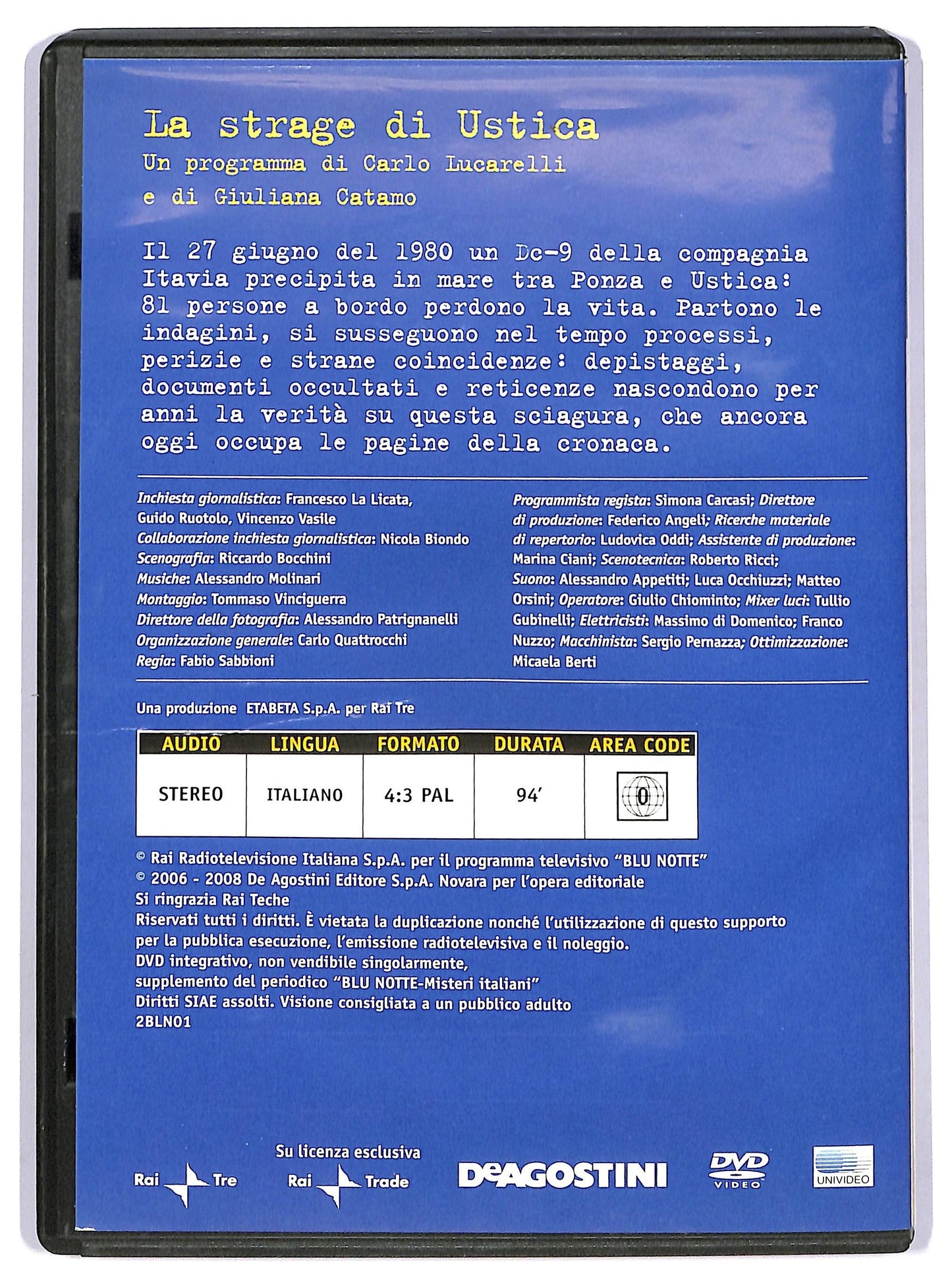 EBOND Blu Notte vol.4 - La strage di Ustica EDITORIALE DVD D743423