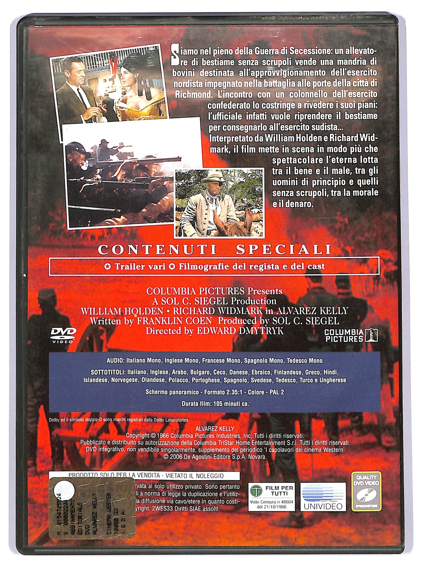 EBOND I capolavori del cinema western - Alvarez Kelly EDITORIALE DVD D743431