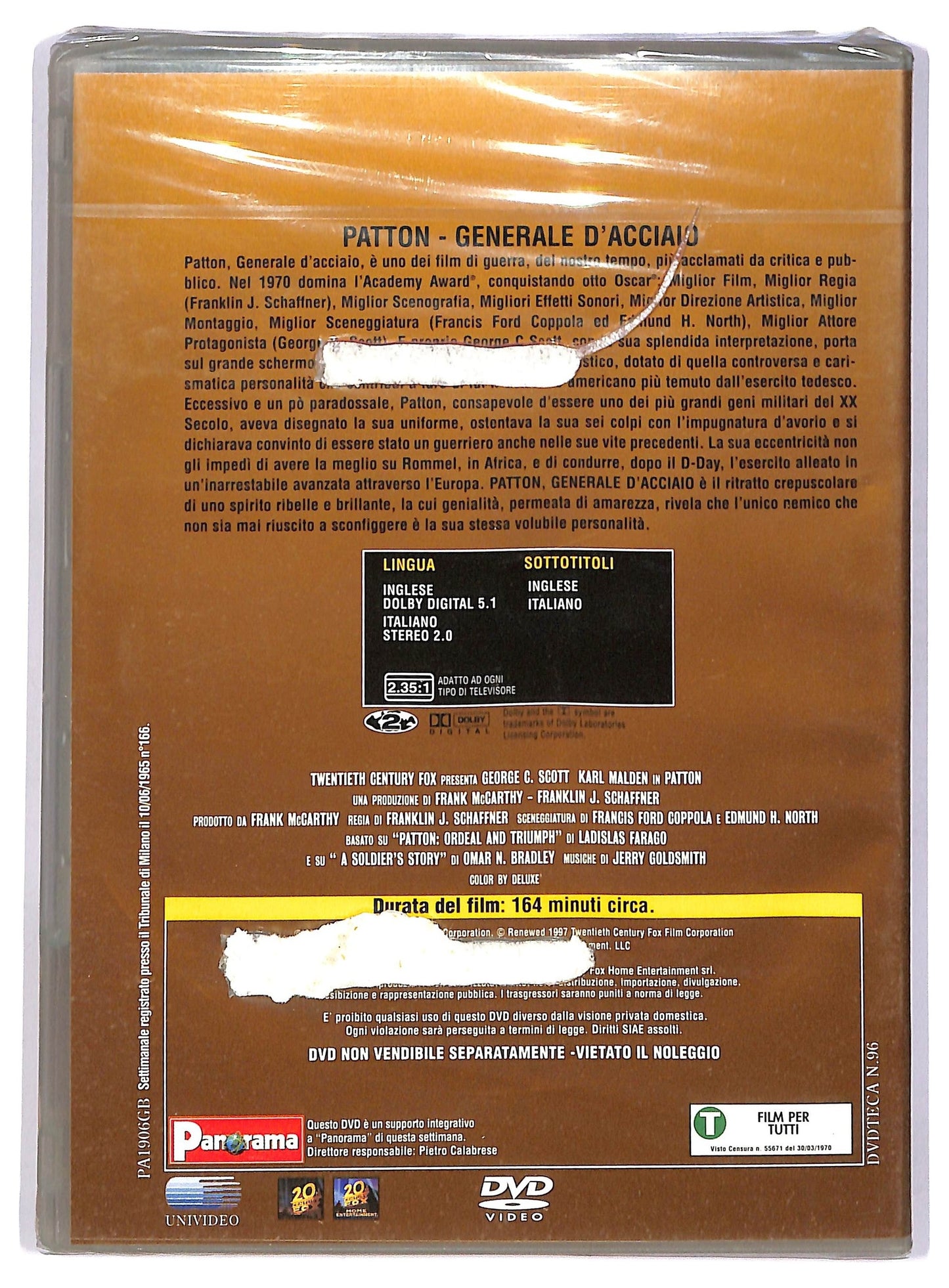 EBOND Patton, generale d'acciaio EDITORIALE DVD D743548