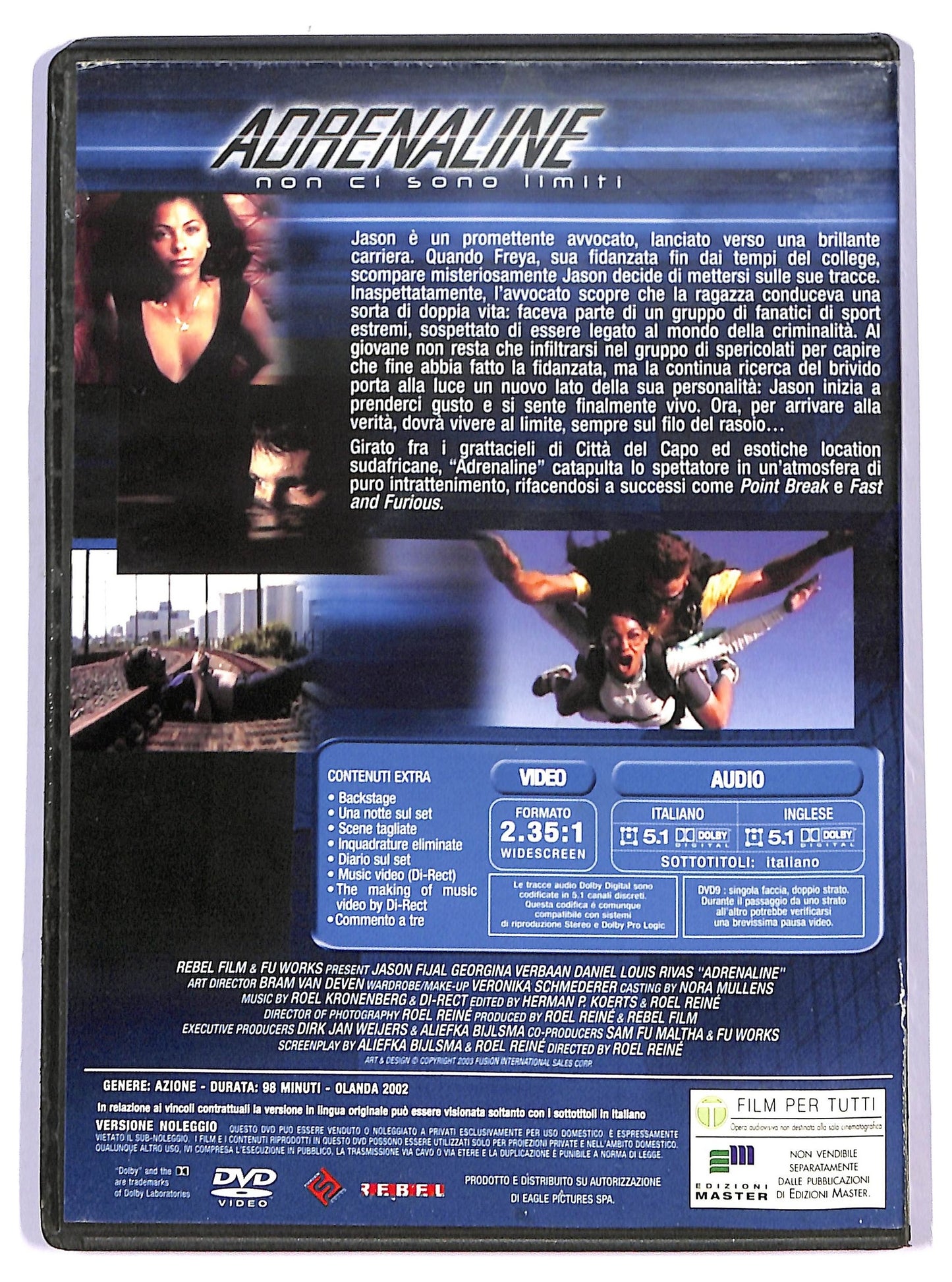 EBOND Adrenaline Non Ci Sono Limiti Di Roel Reine DVD Editoriale D743705