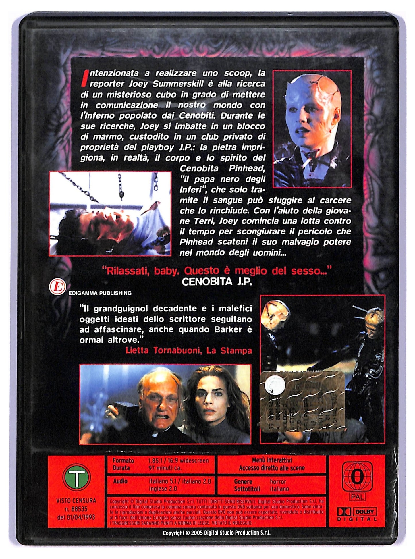 EBOND Hellraiser III inferno sulla citta DVD EDITORIALE D743805