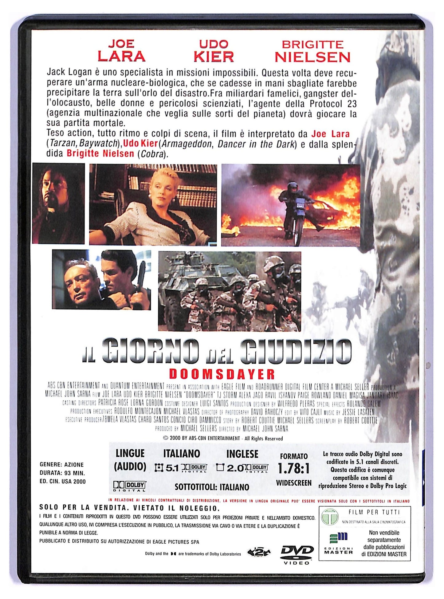 EBOND Il giorno del giudizio-Doomsdayer EDITORIALE DVD D743822