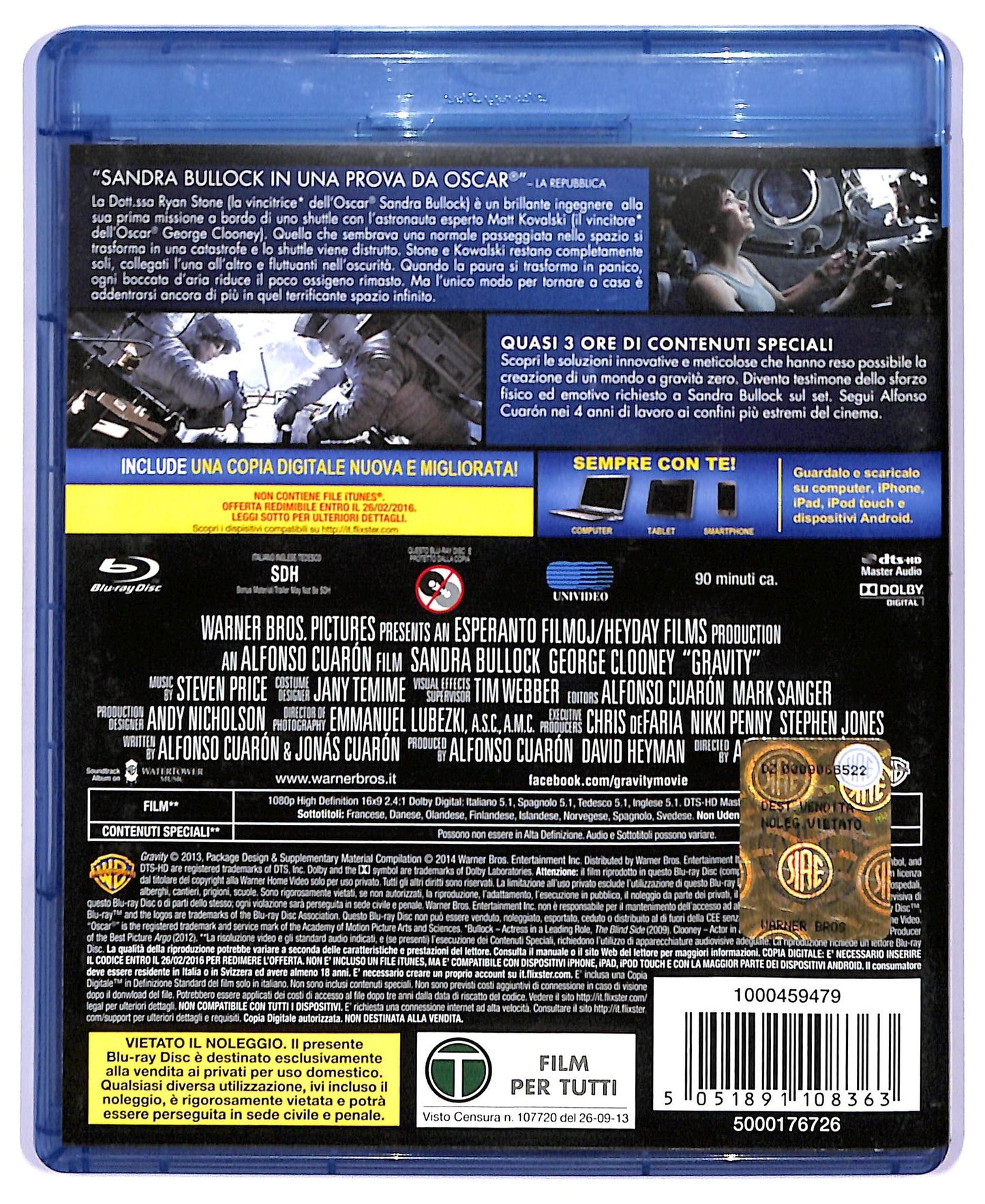EBOND Gravity Copia Digitale + BLURAY D744033