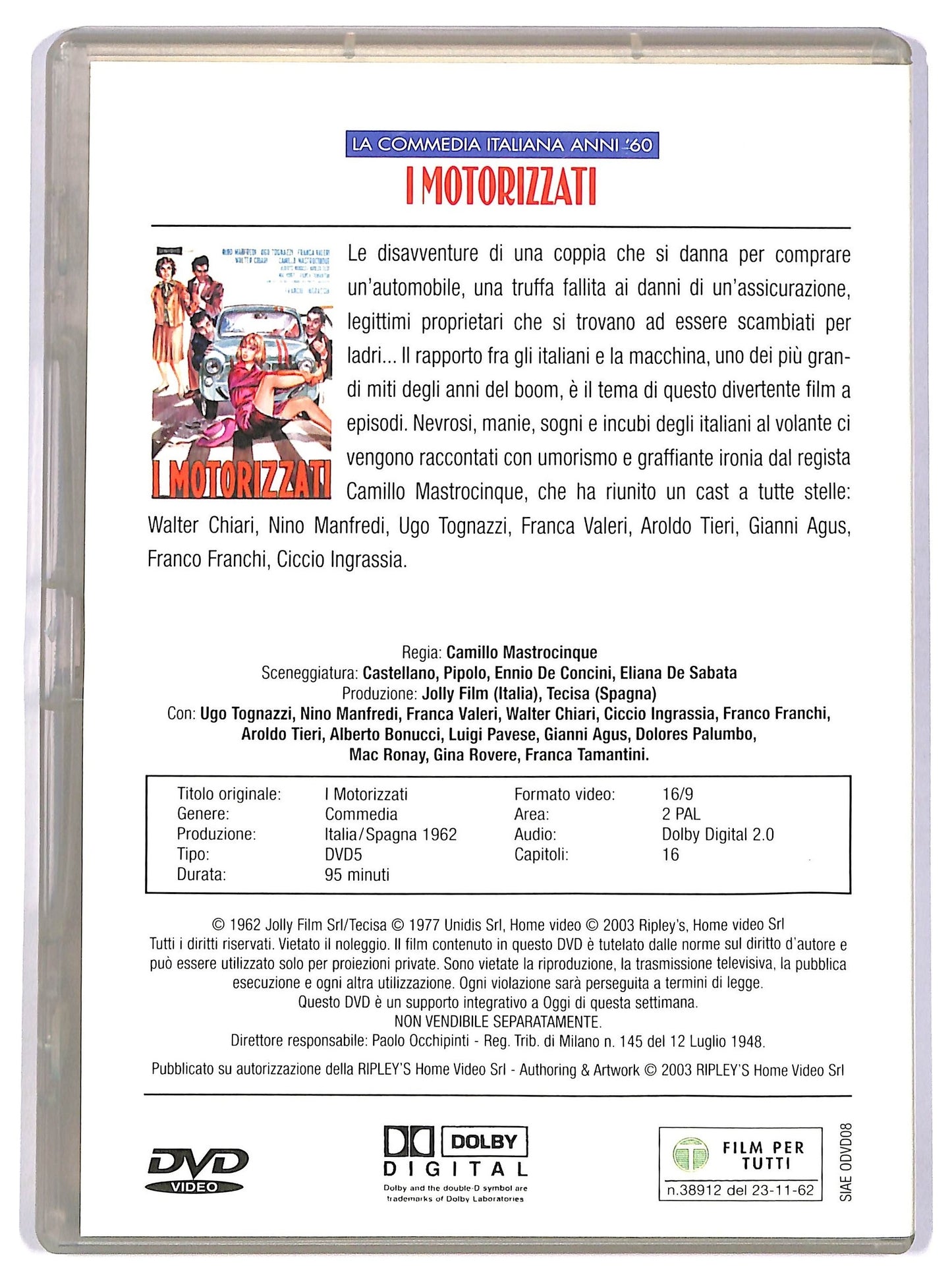 EBOND I Motorizzati - La Commedia Italiana Anni '60 DVD Editoriale D744576