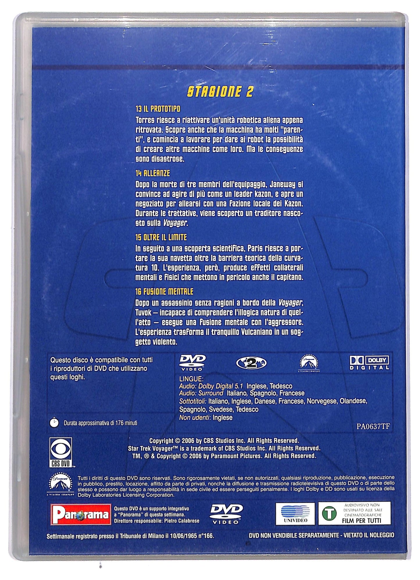 EBOND Star Trek Voyager Stagione 2 disco 4 EDITORIALE DVD D744619