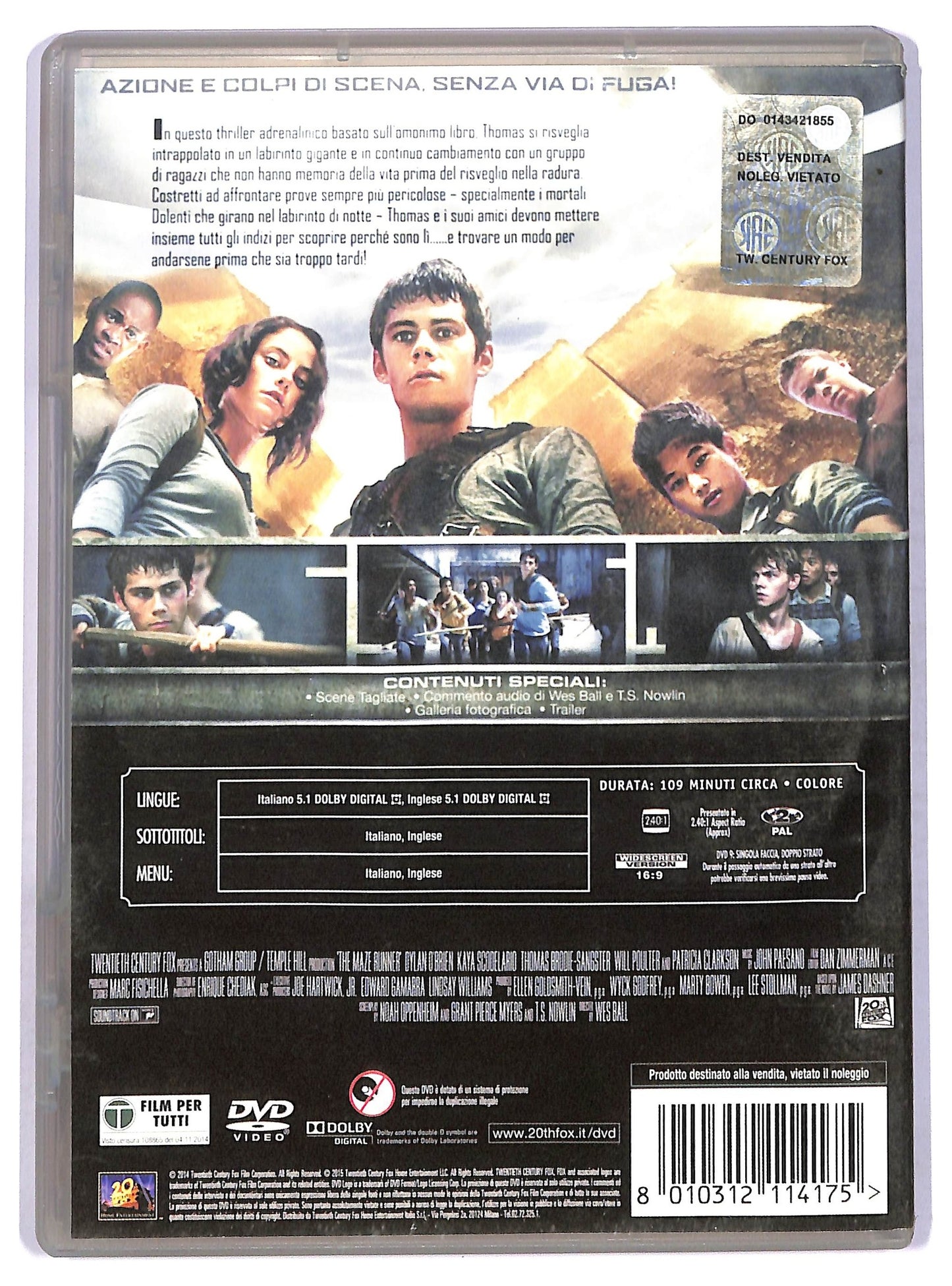 EBOND Maze Runner - il labirinto DVD D744626