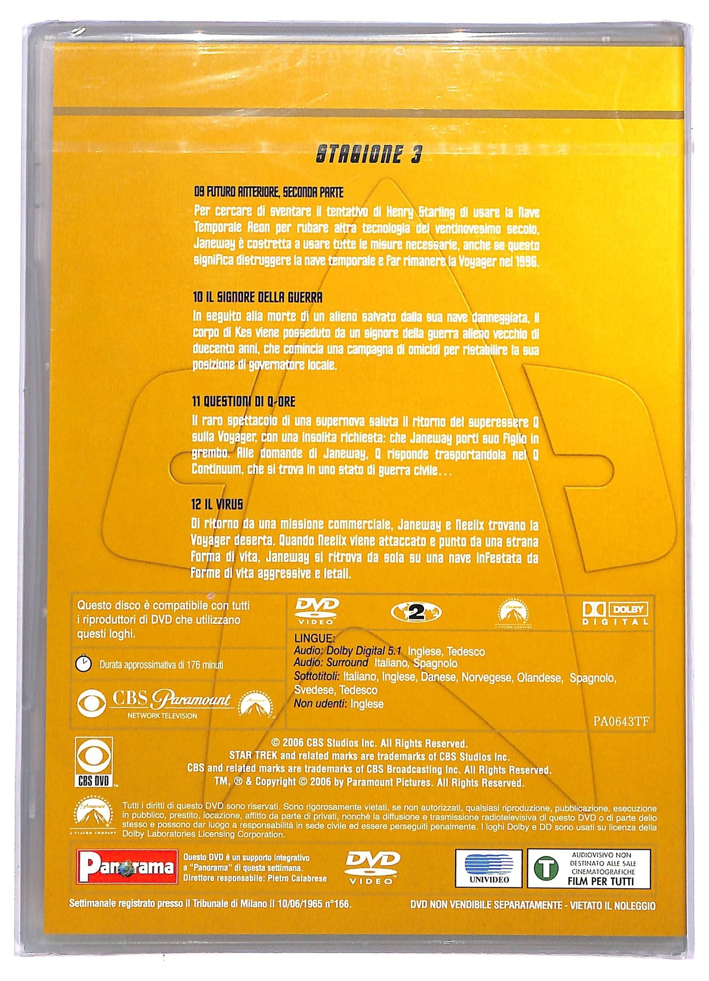 EBOND Star trek voyager stagione 3 disco 3 EDITORIALE DVD D744641