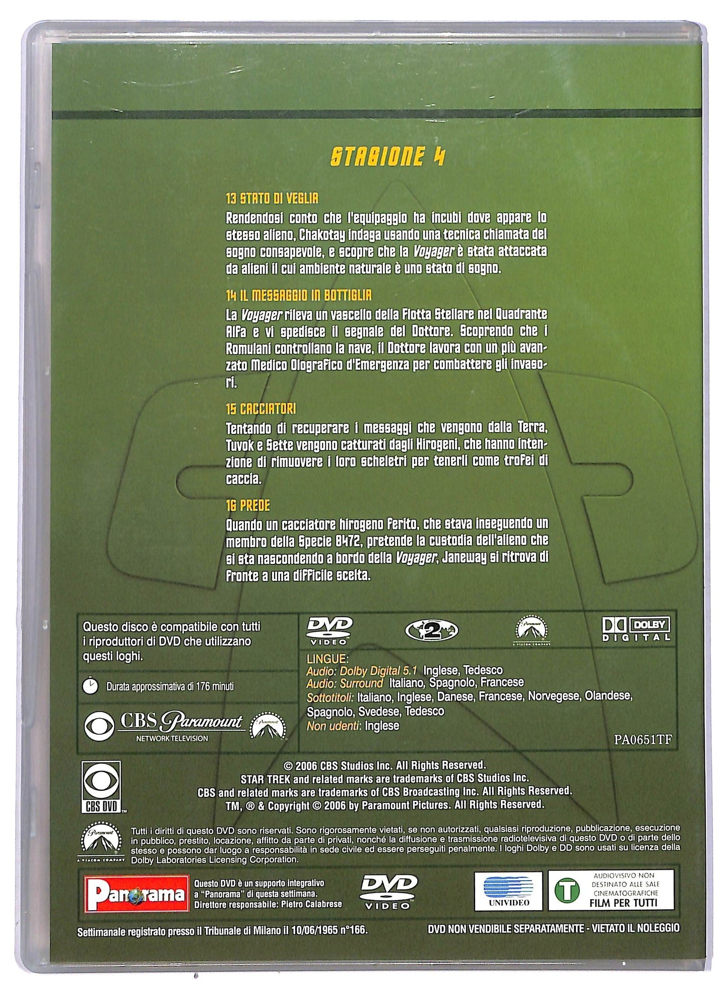 EBOND Star Trek Voyager -Vol 4 Stagione 4 (Eps.13-16) EDITORIALE DVD D744654