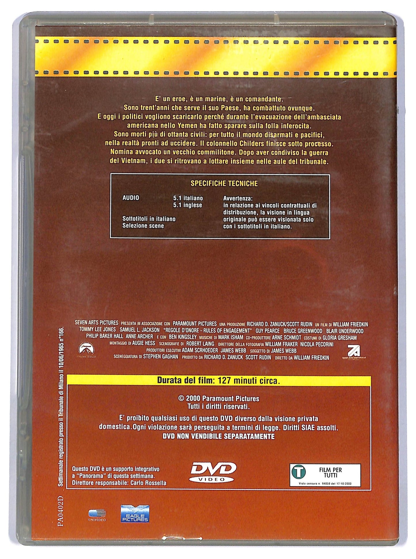 EBOND Regole d'onore EDITORIALE DVD D744723