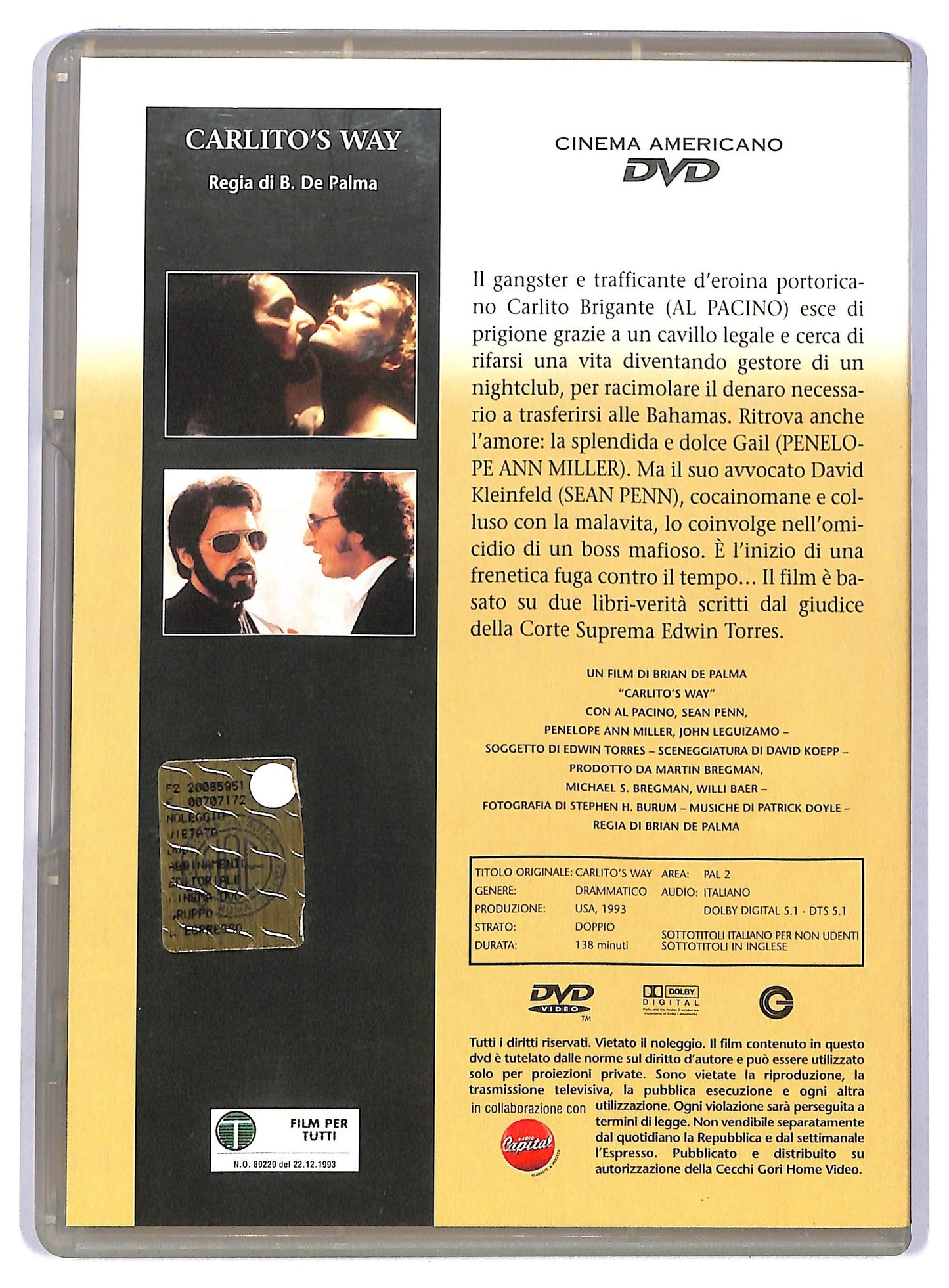 EBOND Carlito's way Volume 2 EDITORIALE DVD D744901