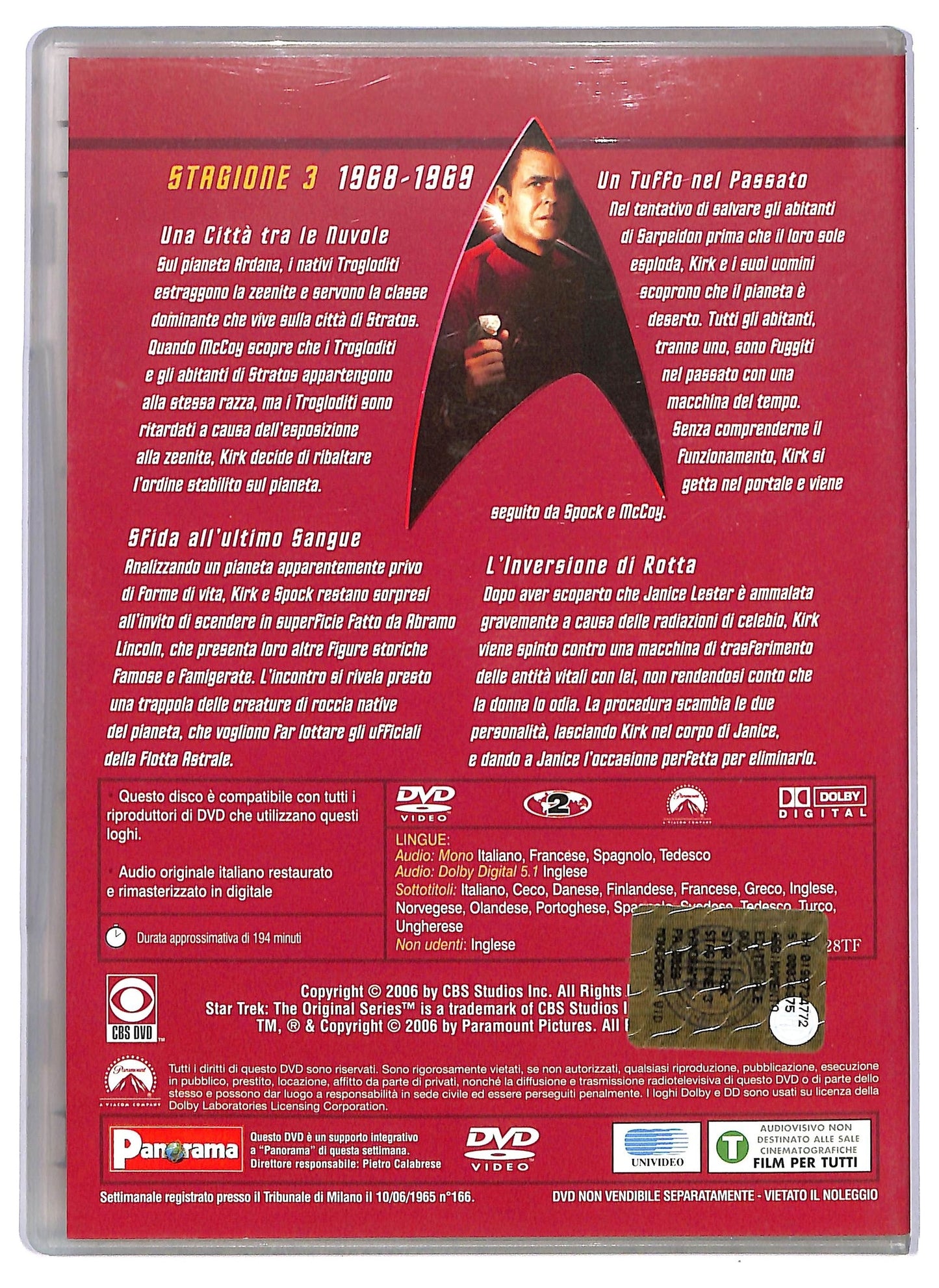 EBOND Star Trek - Serie classica Stagione tre episodi 21 - 24 EDITORIALE DVD D744962