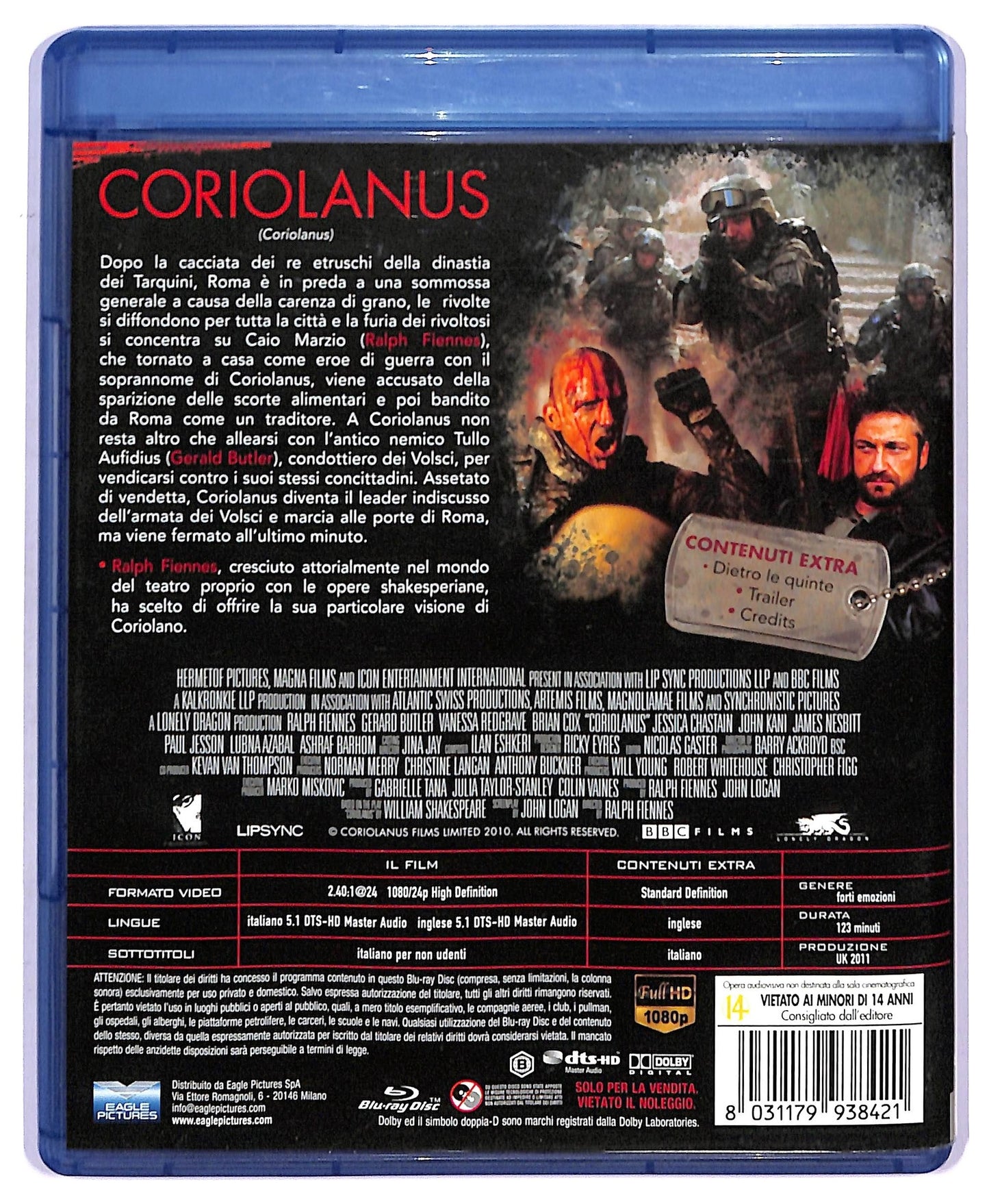 EBOND Coriolanus Noleggio BLURAY D745030