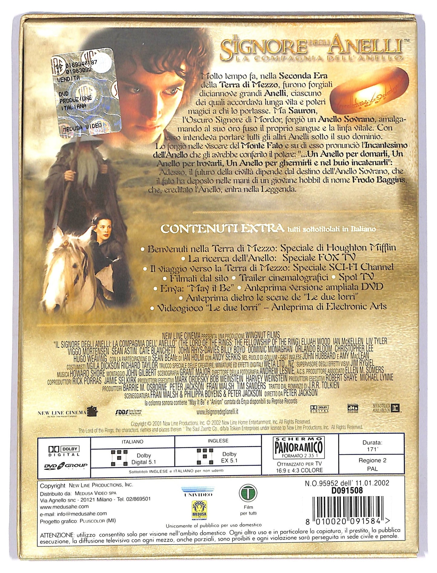 EBOND Il Signore degli Anelli - La compagnia dell'Anello DIGIPACK DVD D745538
