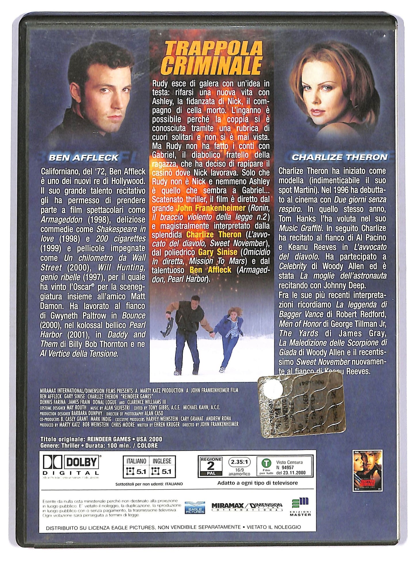 EBOND Trappola criminale EDITORIALE DVD D745561