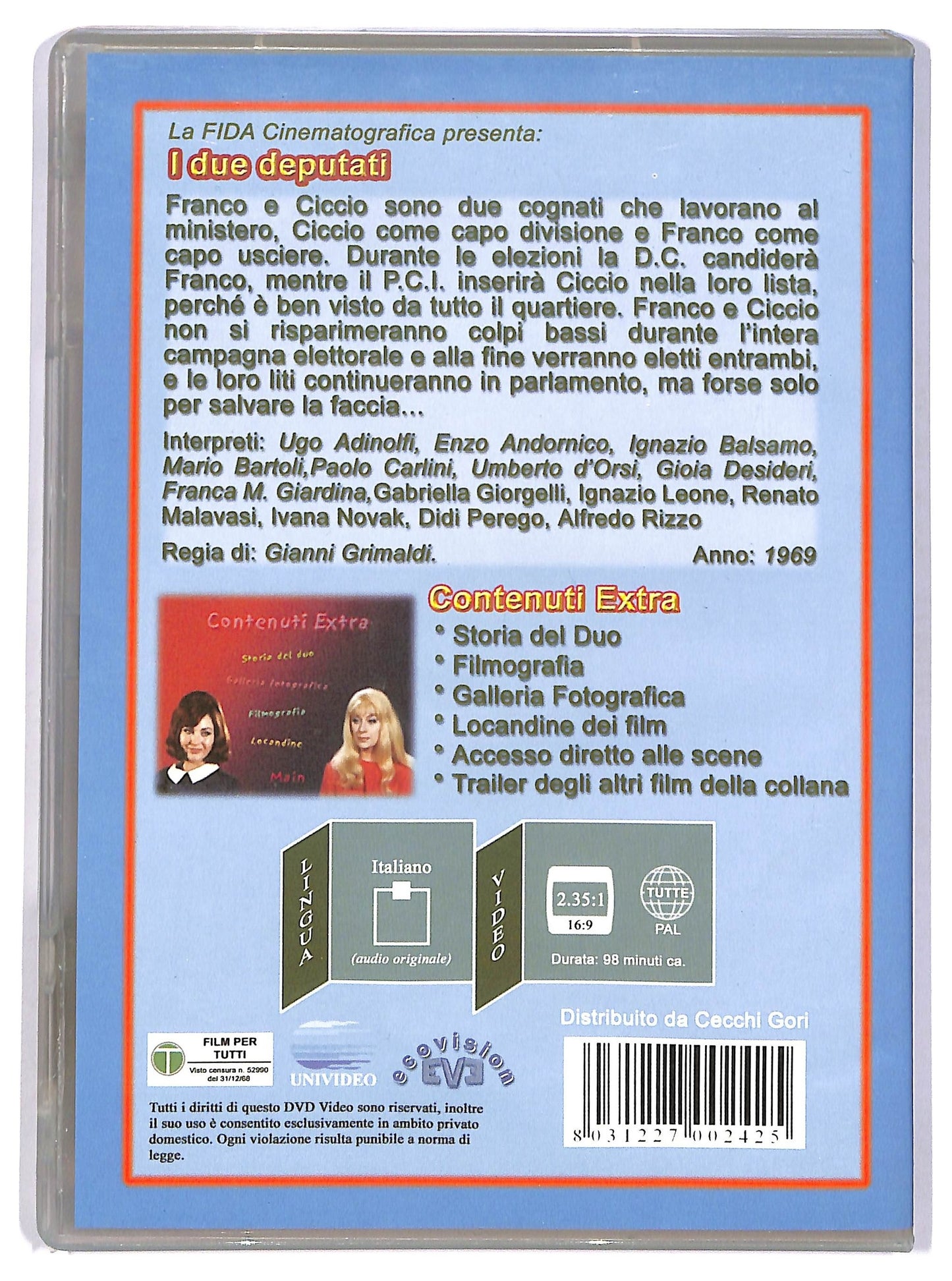 EBOND I 2 Deputati Con Franco Franchi, Ciccio Ingrassia DVD D745604