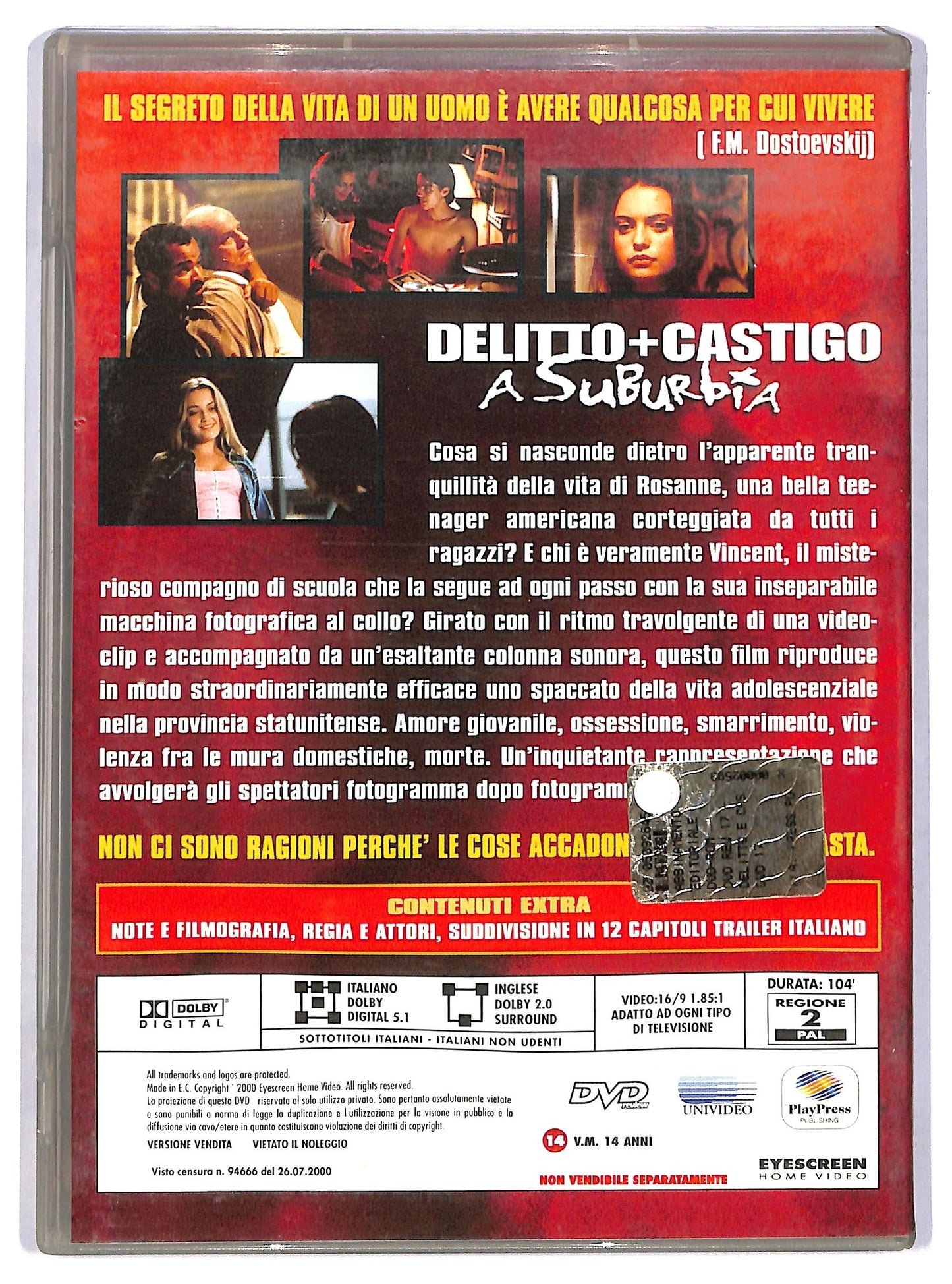EBOND Delitto + castigo a Suburbia EDITORIALE DVD D745657