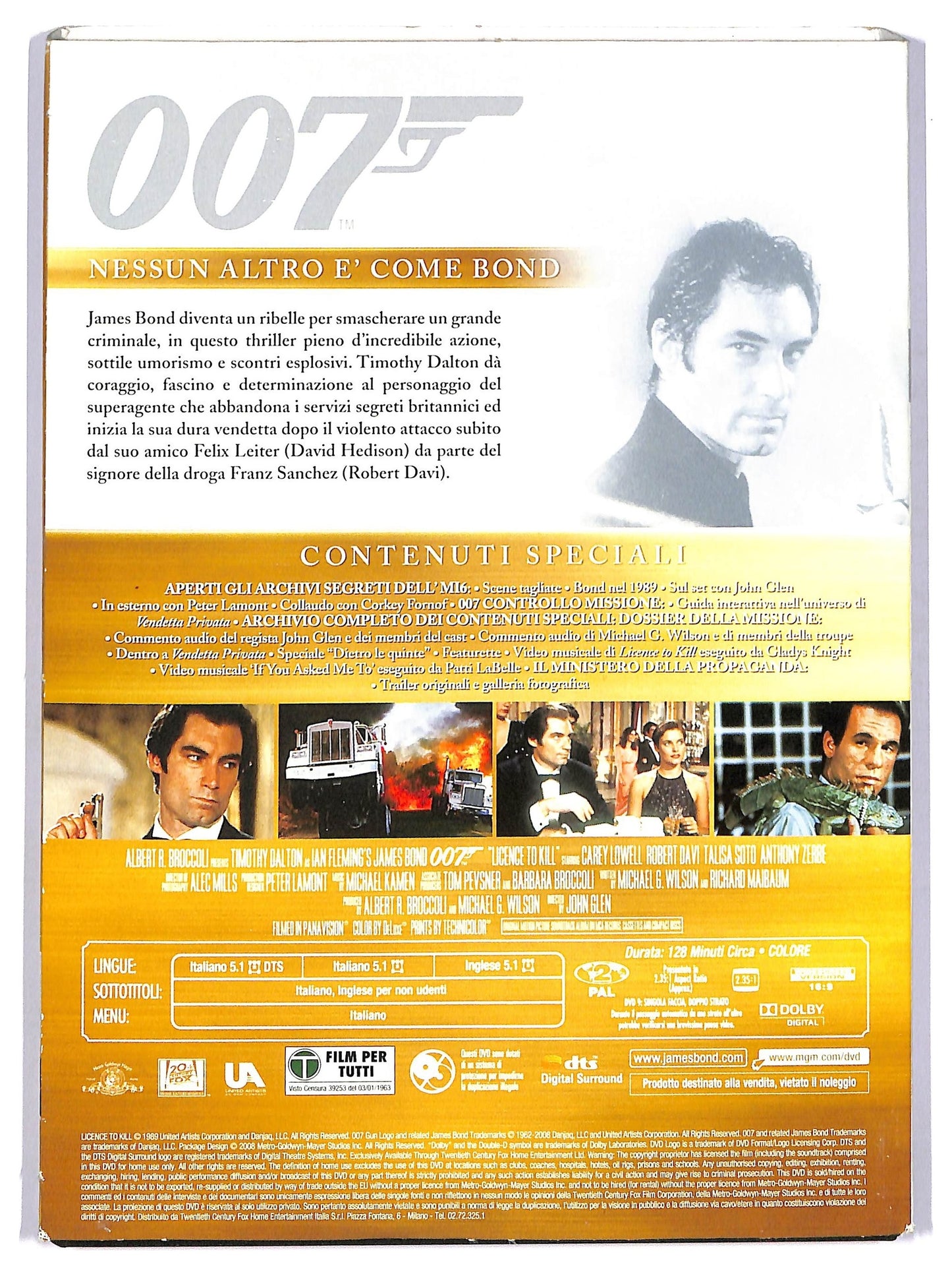 EBOND 007 Vendetta privata slipcase EDITORIALE DVD SLIM D745710