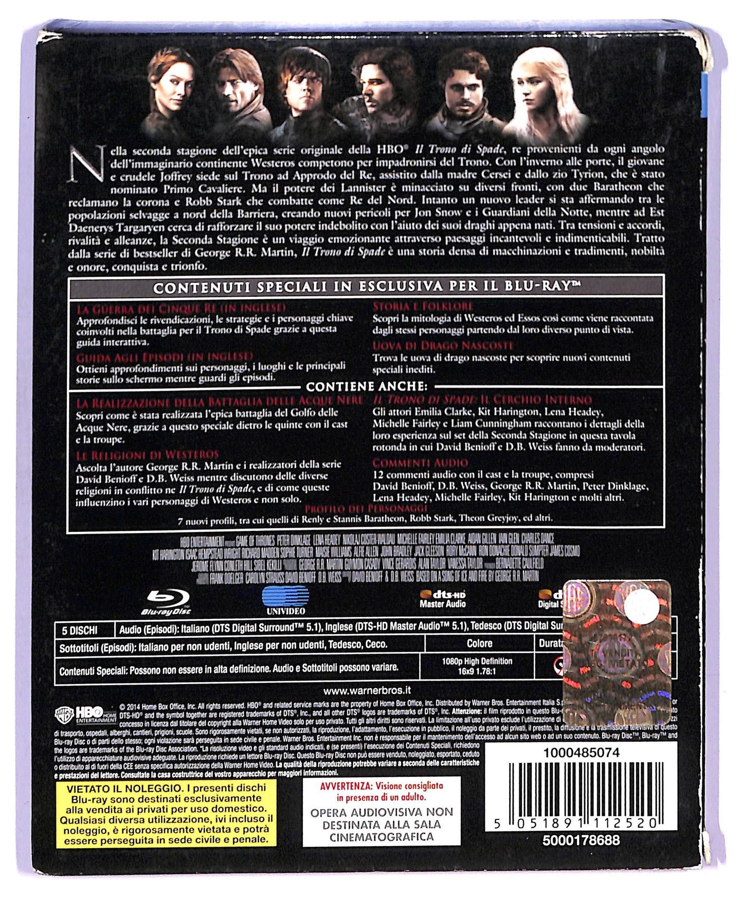 EBOND Il Trono di Spade Seconda Stagione Completa BLURAY D746018