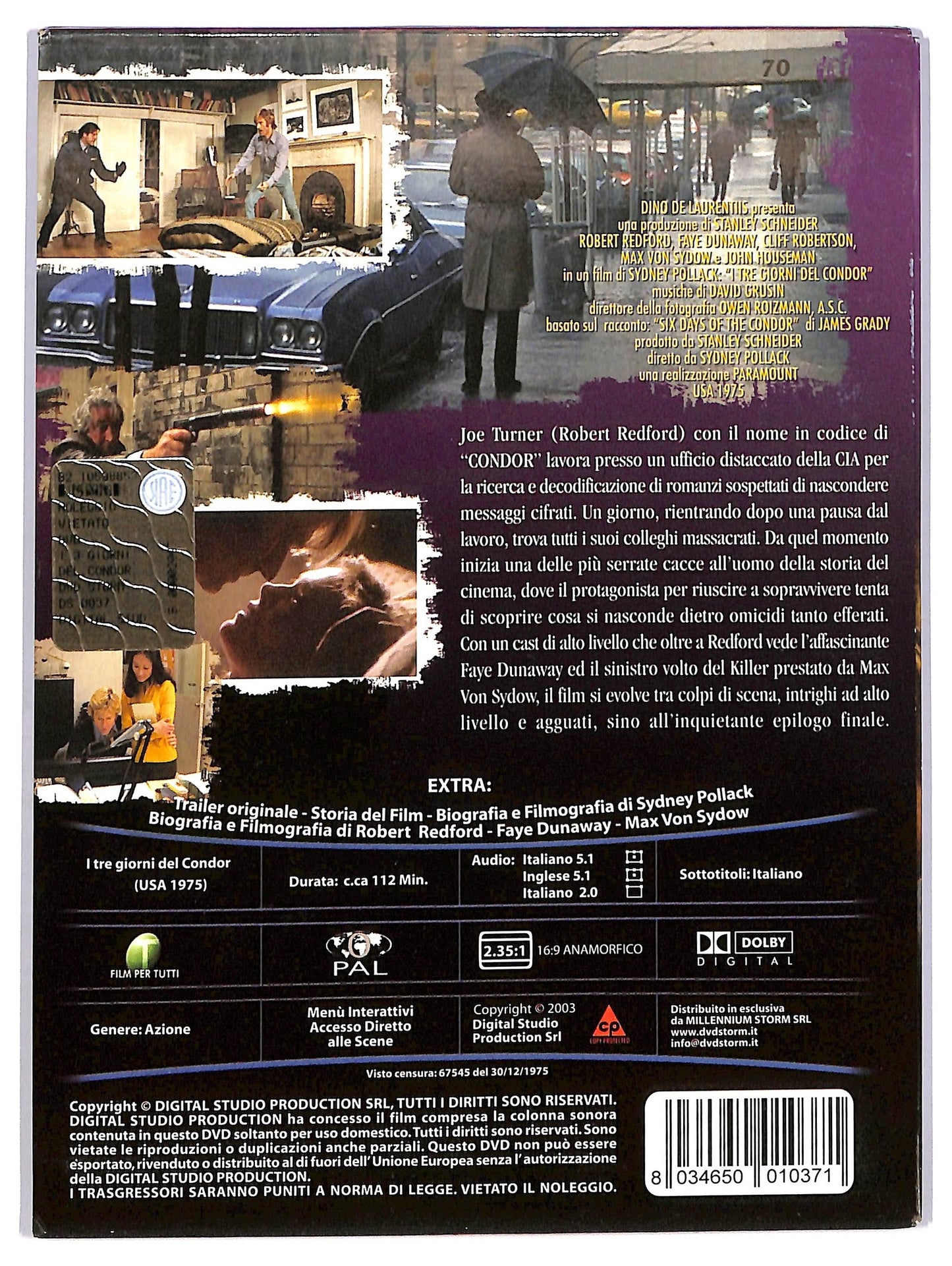 EBOND I tre giorni del Condor DVD D746142