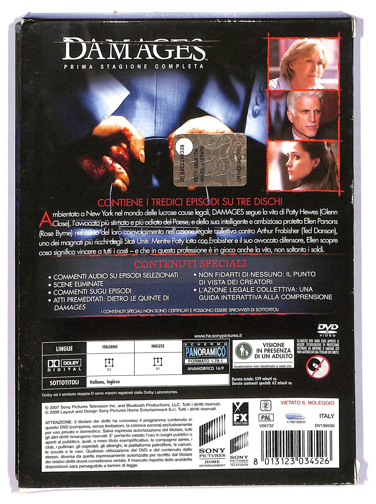 EBOND Damages Stagione 1 (3 DVD) DVD D746408