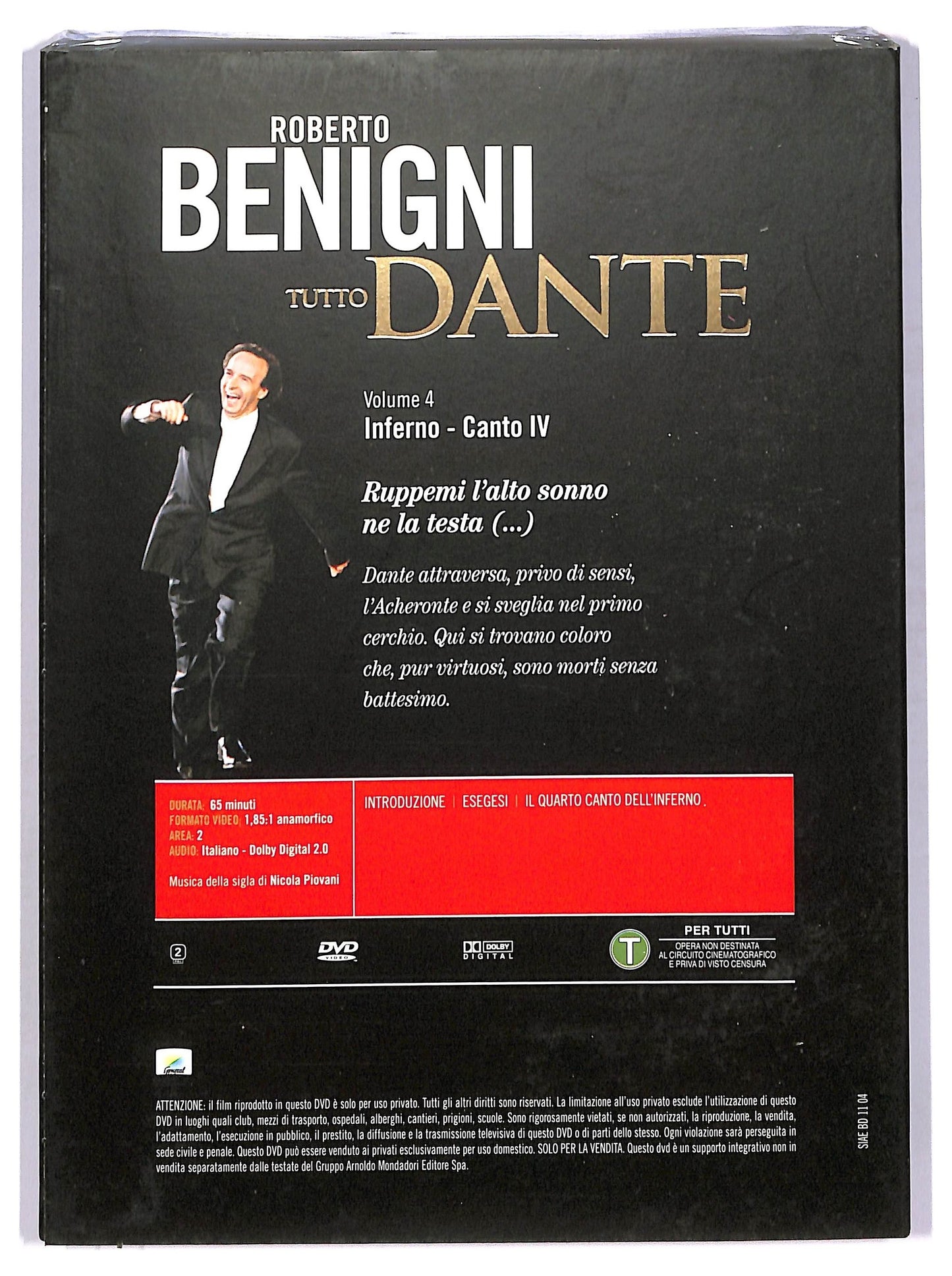 EBOND Inferno Canto IV vol.4 slipcase EDITORIALE DVD SLIM D746424