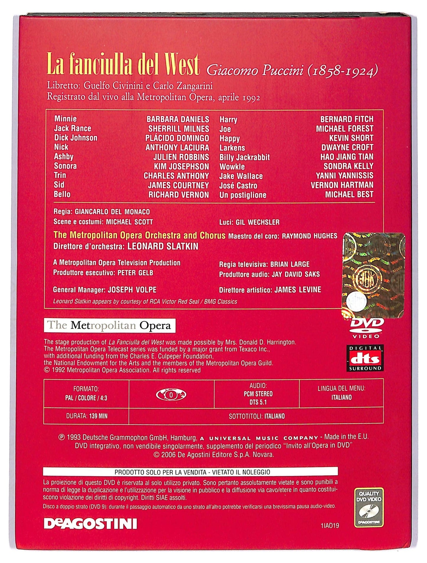 EBOND La fanciulla del West volume 19 EDITORIALE DVD D746525