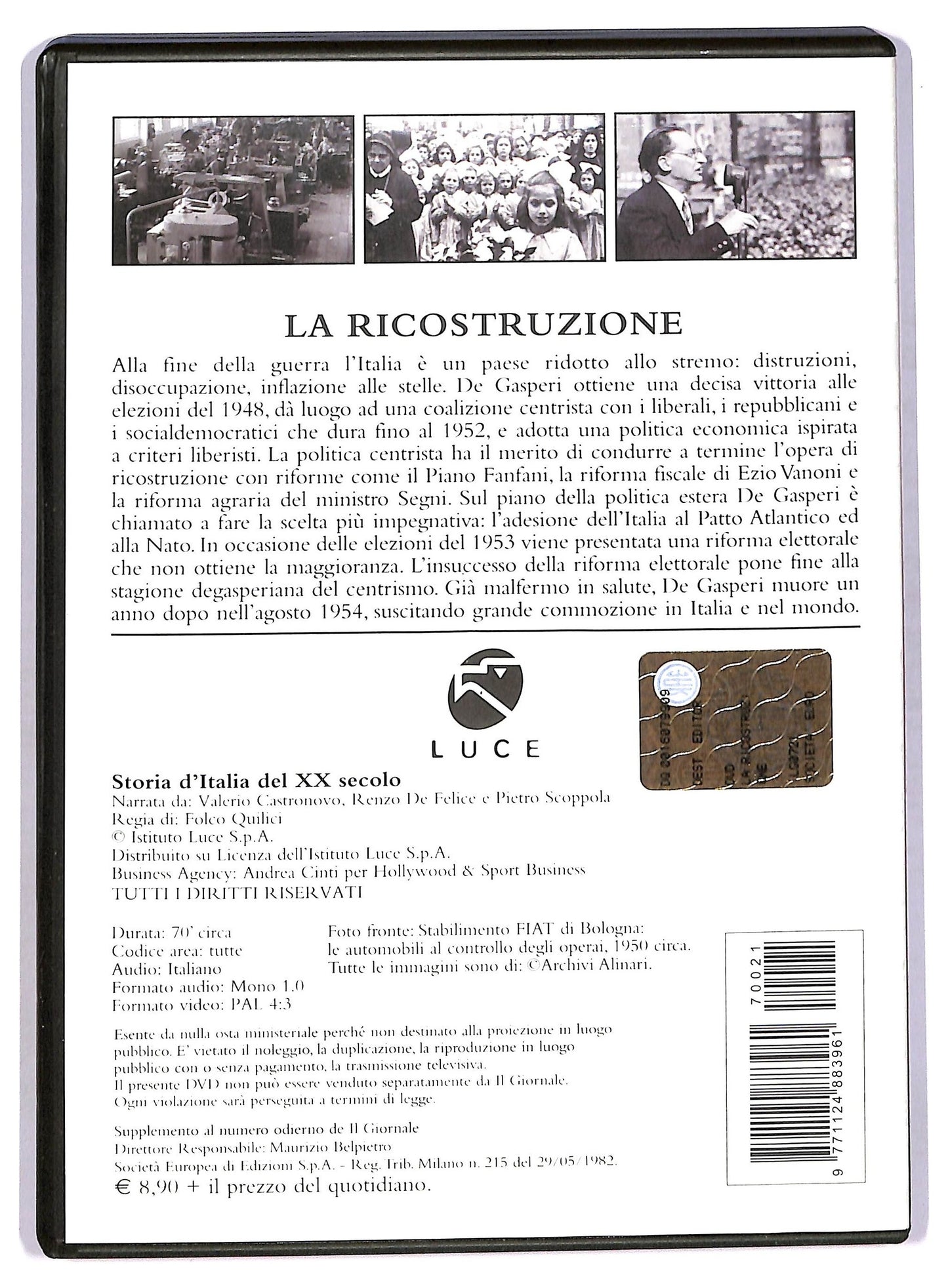 EBOND Storia d'Italia del XX - la ricostruzione EDITORIALE DVD D746739