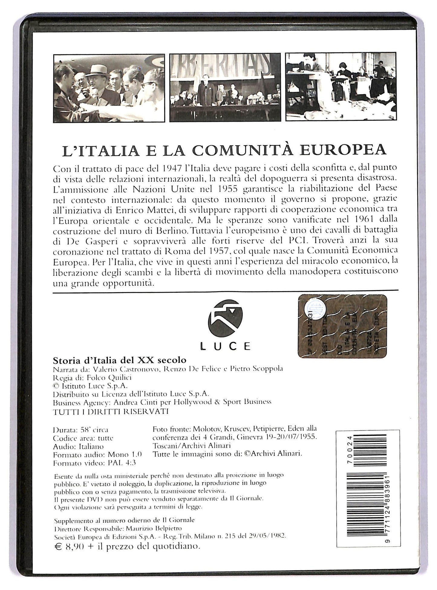 EBOND L'italia e la comunita europea - storia d'italia del xx secolo EDITORIALE DVD D746740