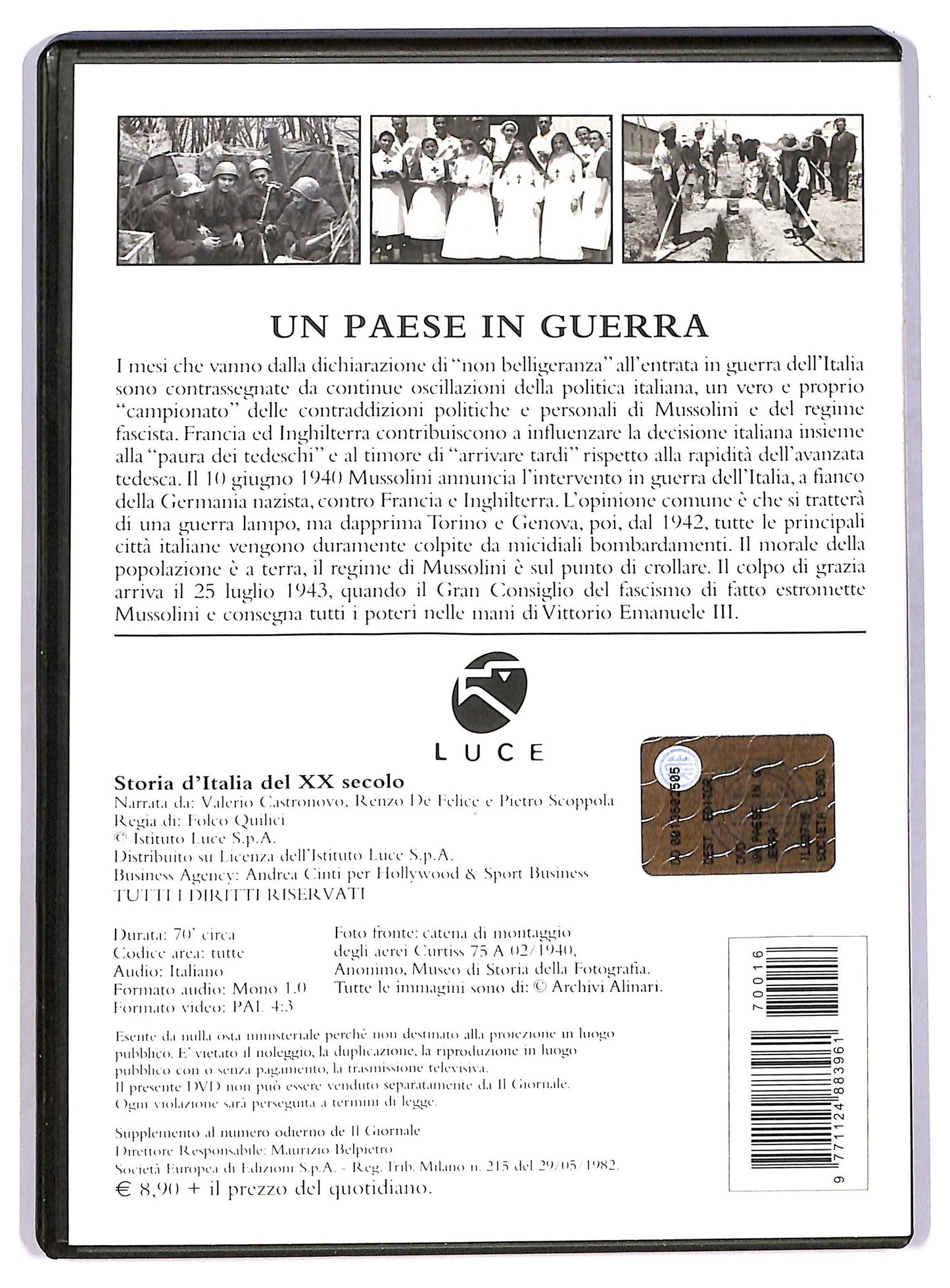 EBOND Un paese in guerra - Storia d'italia del xx secolo EDITORIALE DVD D746743