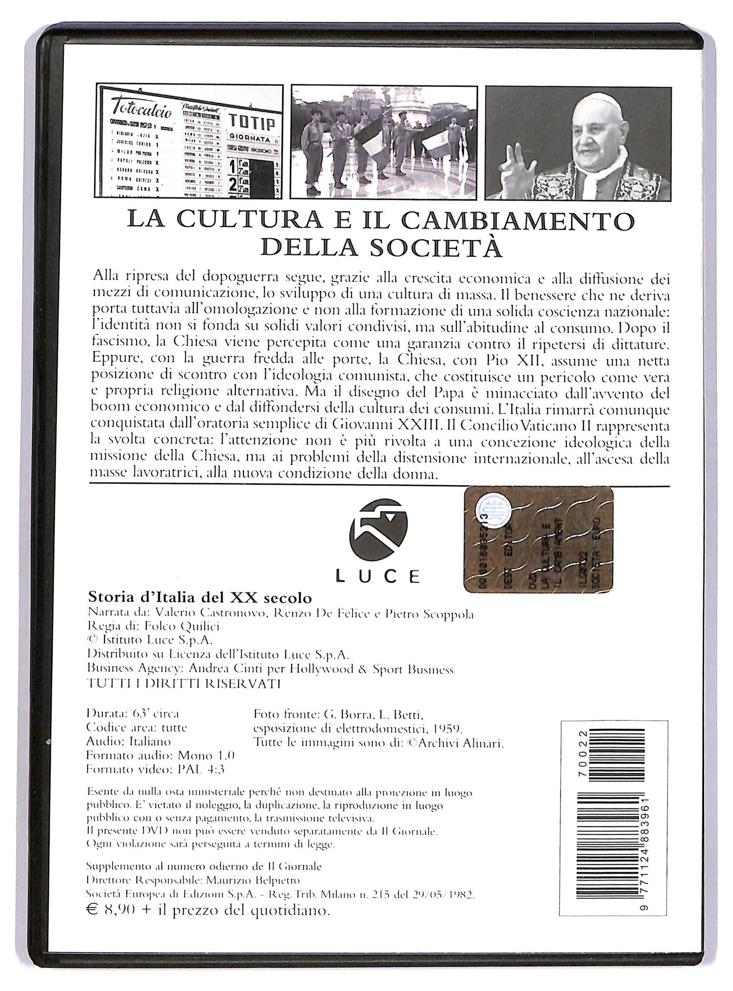EBOND Storia d'Italia del XX secolo - la cultura e il cambiamento della EDITORIALE DVD D746746