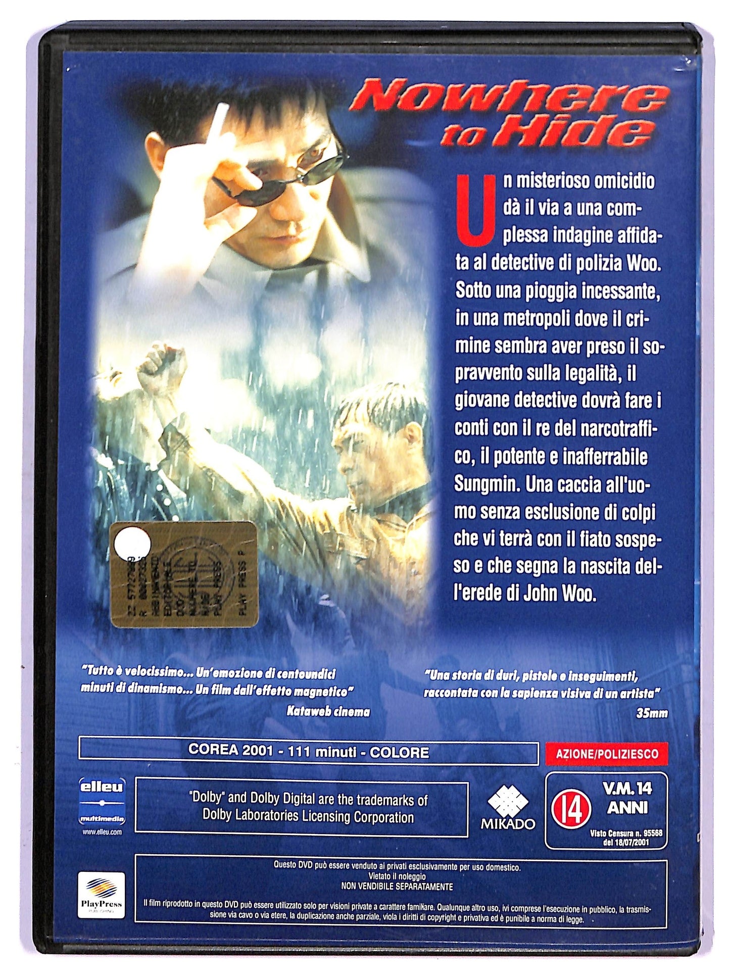 EBOND Nowhere to Hide EDITORIALE DVD D746845