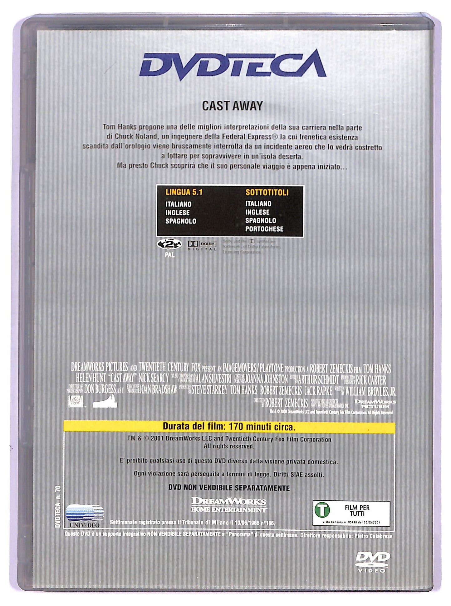 EBOND Cast Away EDITORIALE DVD D746955