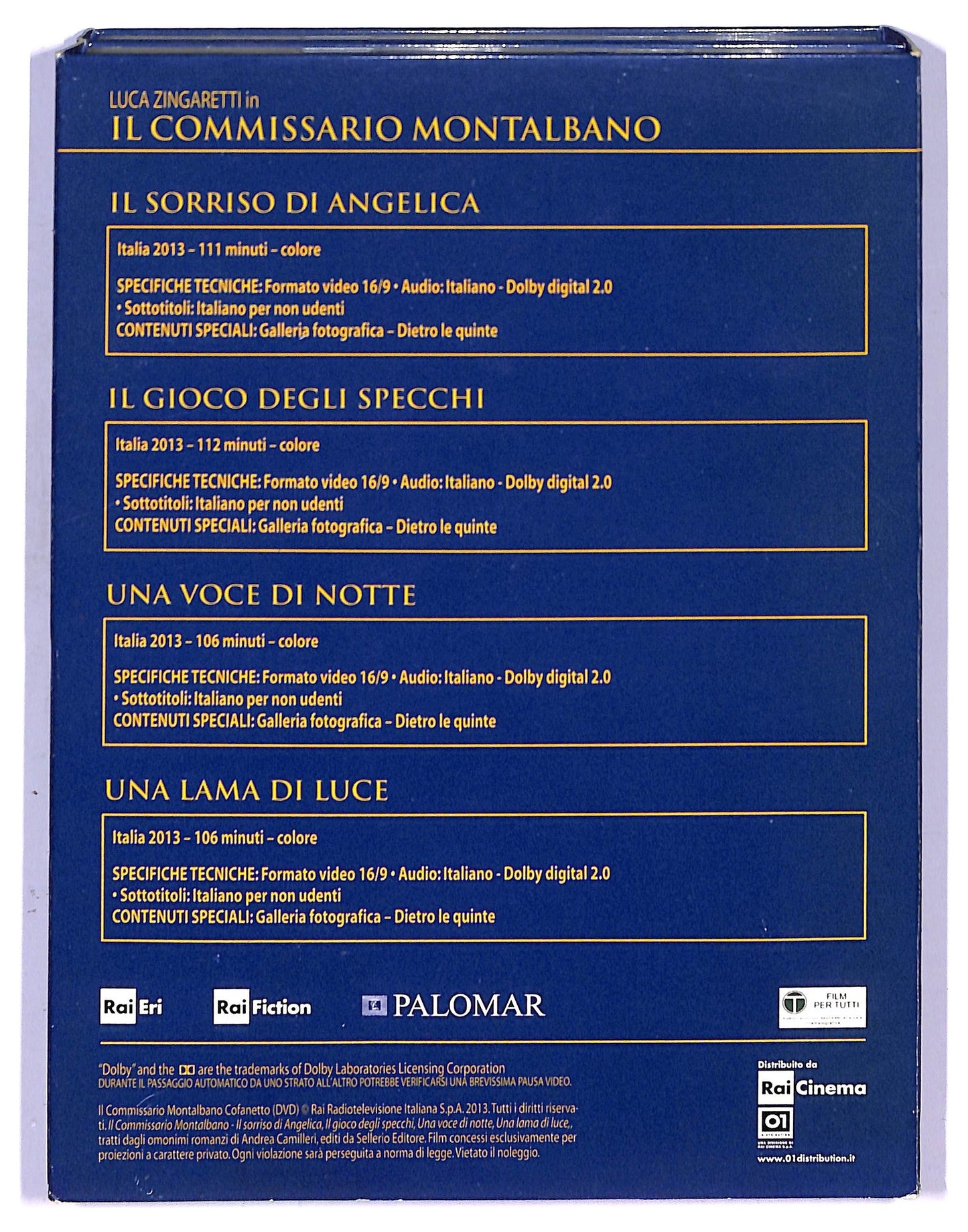 EBOND IL Commissario Montalbano Stagione 2013 Cofanetto 4 DVD EDITORIALE DVD D747342