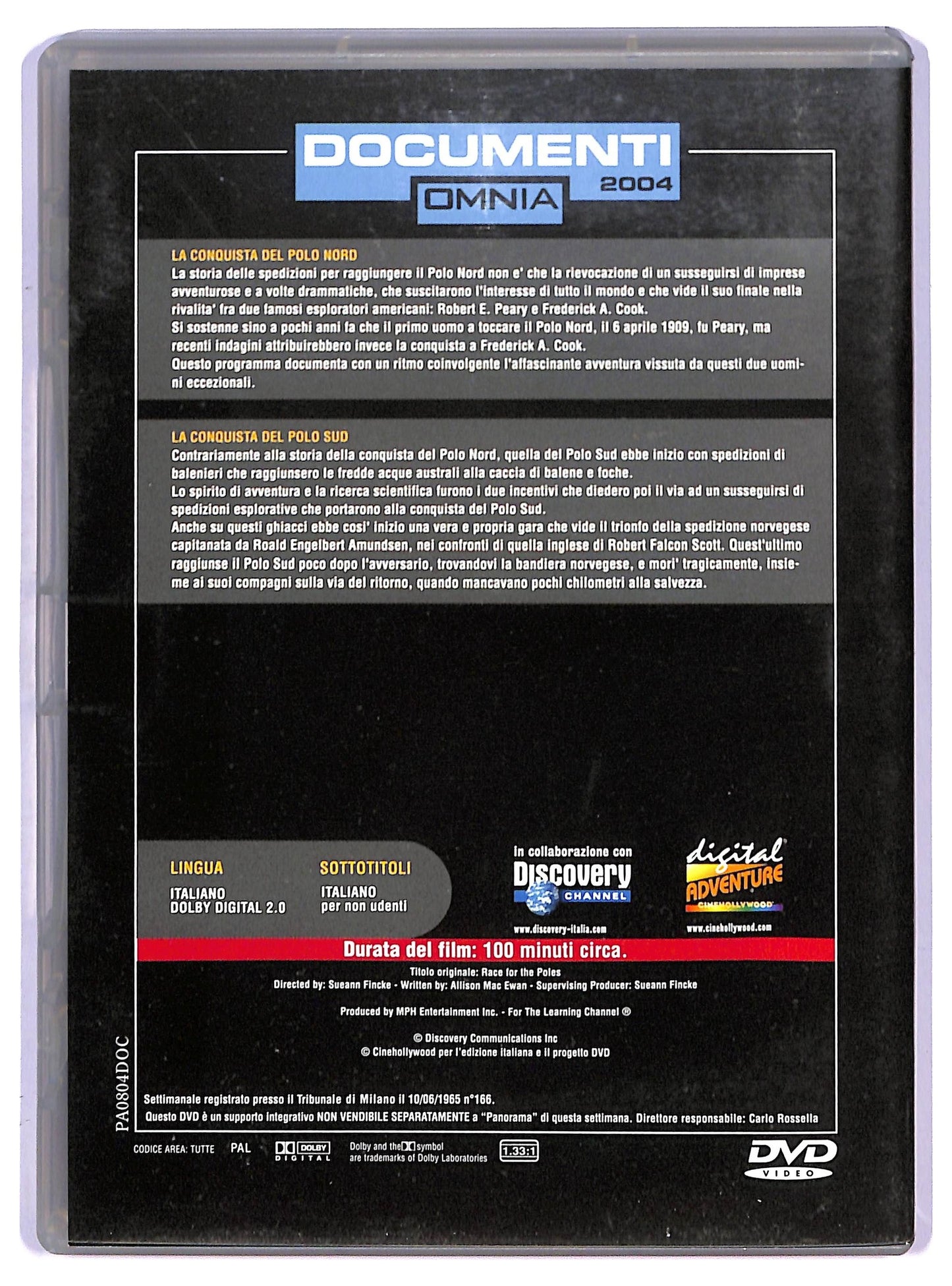 EBOND La Conquista Dei Poli - Documenti 2004 EDITORIALE DVD D747356