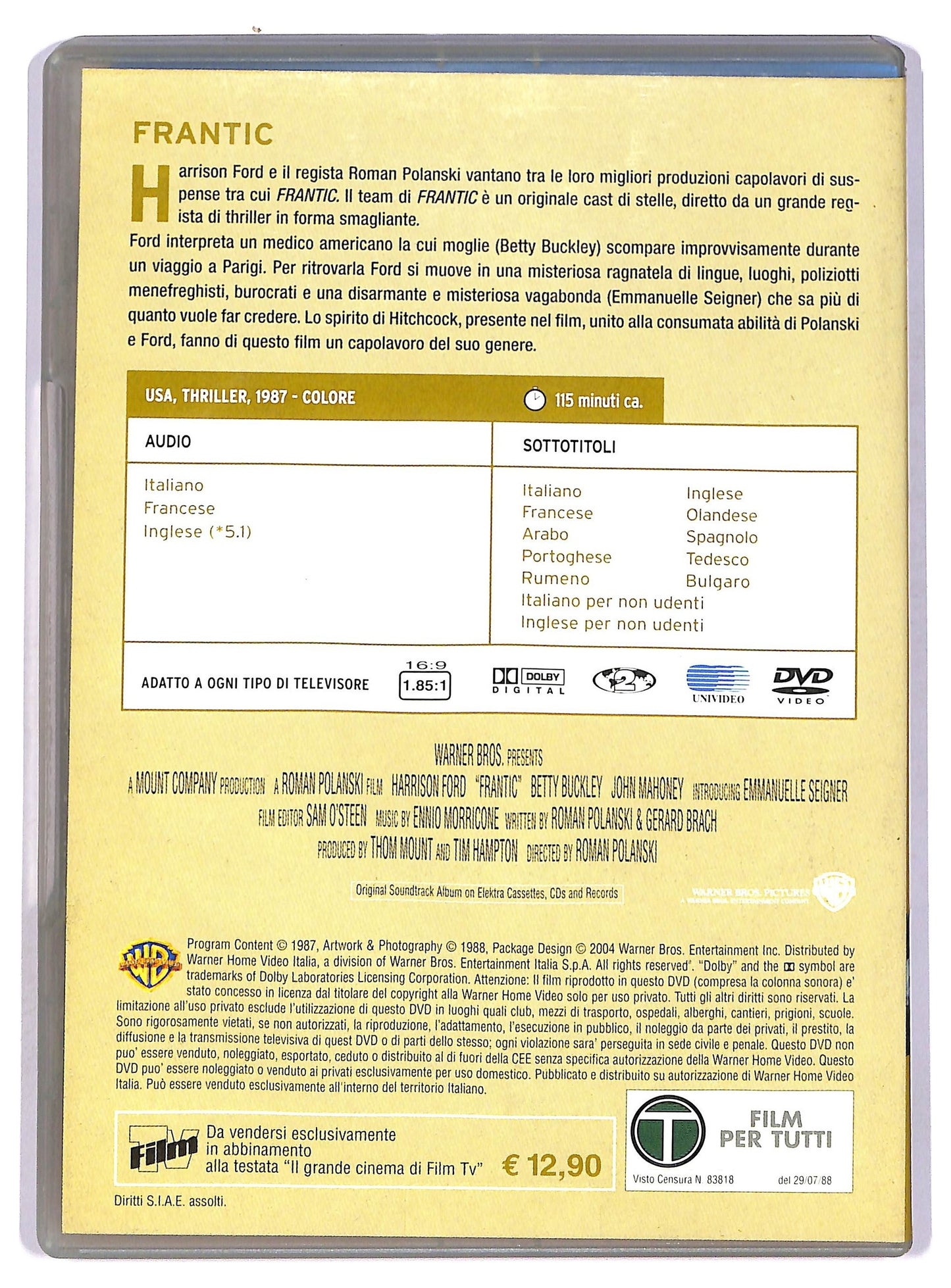EBOND Frantic EDITORIALE DVD D747447