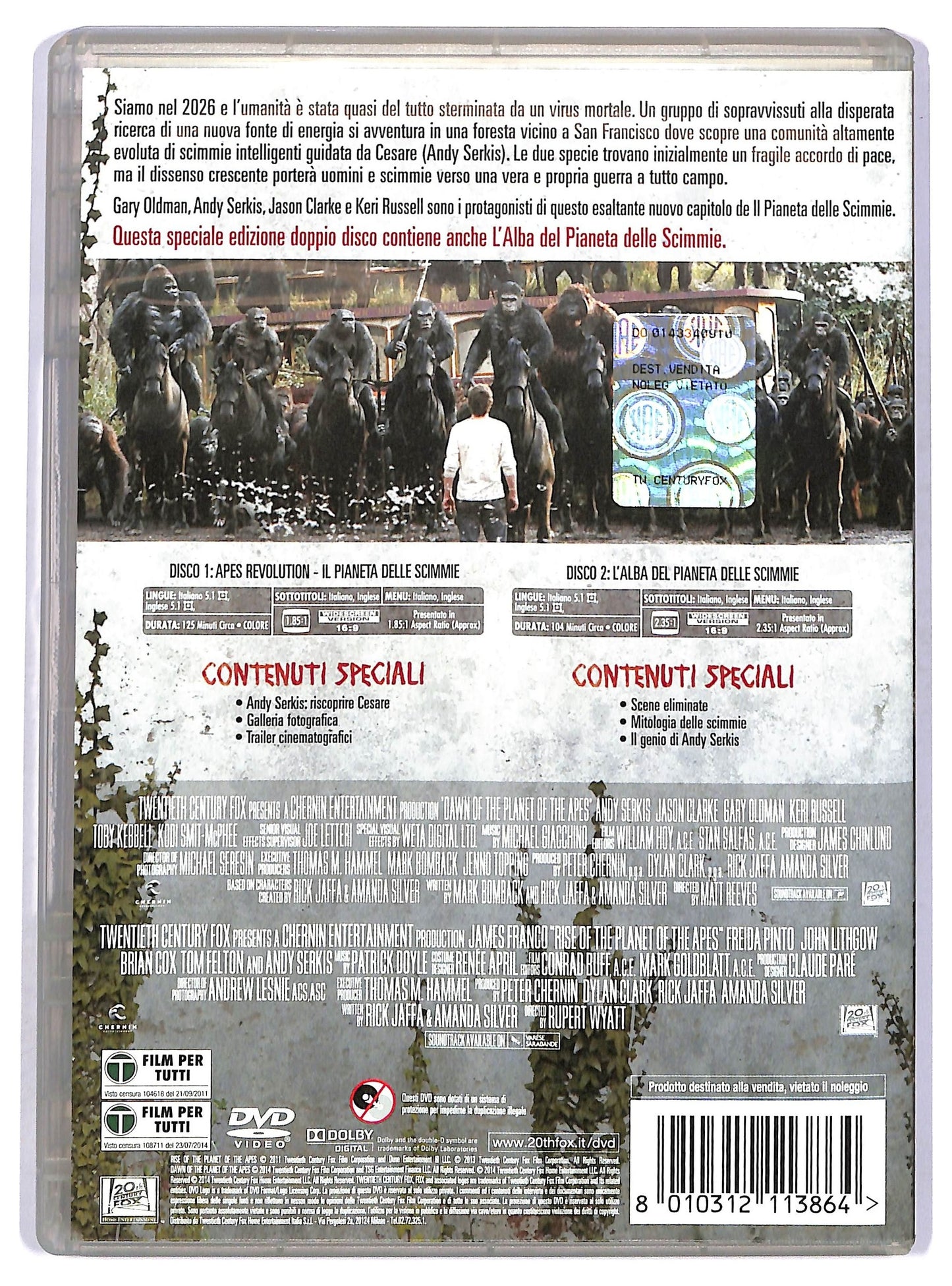 EBOND Apes Revolution IL Pianeta Delle Scimmie Edizione Speciale 2 Film DVD D747552