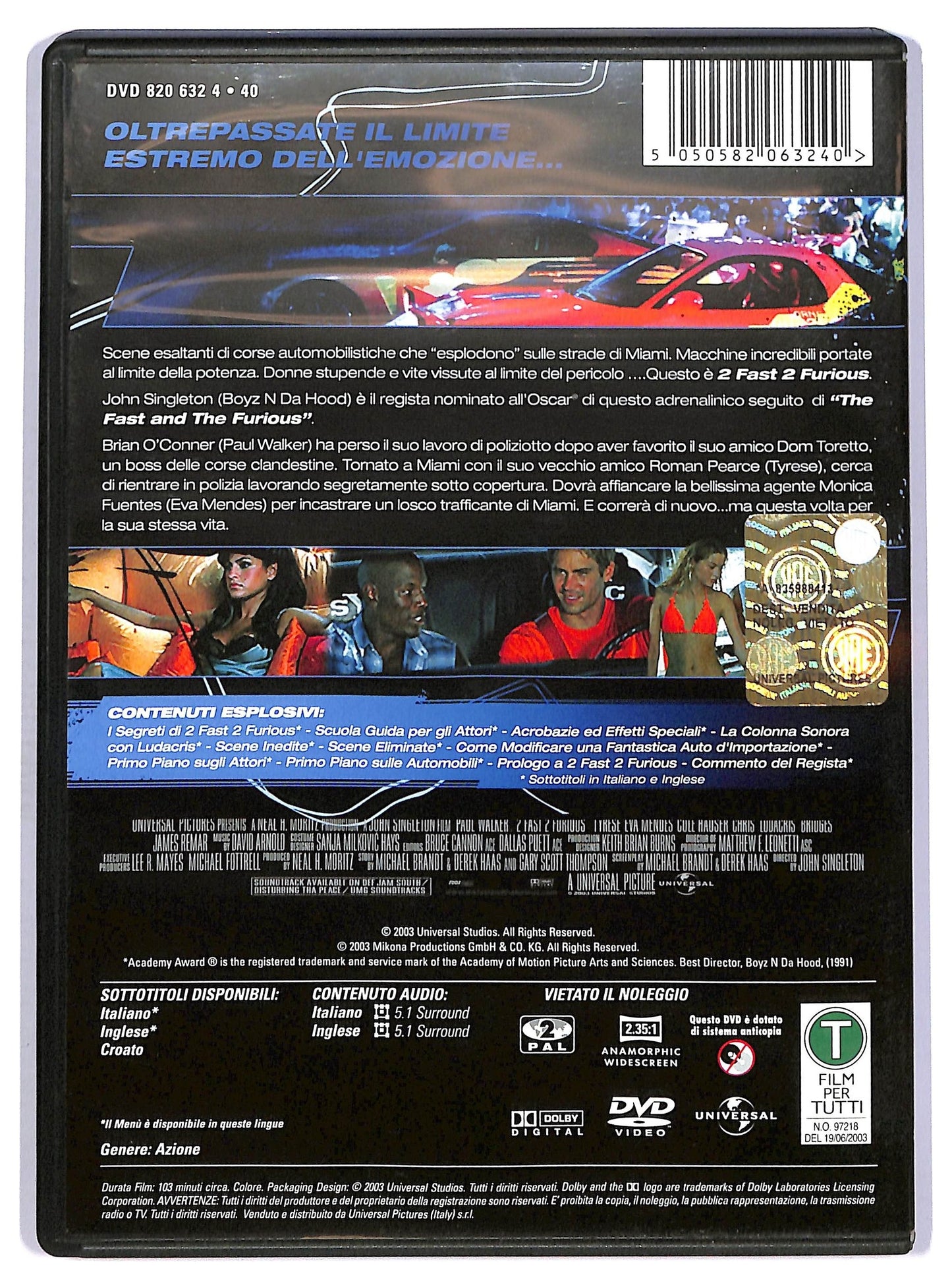 EBOND 2 fast 2 furious DVD D747561