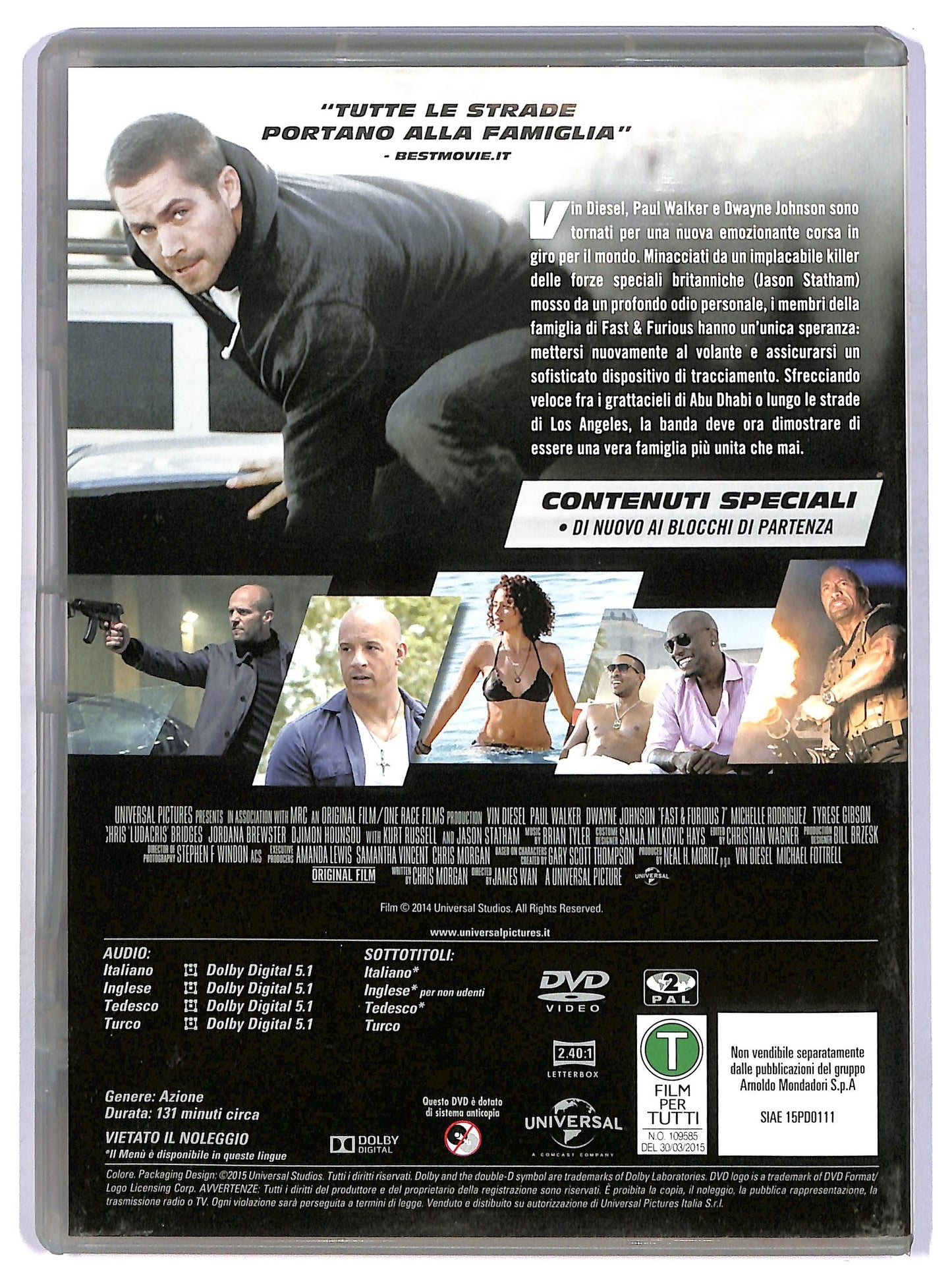 EBOND Fast & Furious 7 EDITORIALE DVD D747662