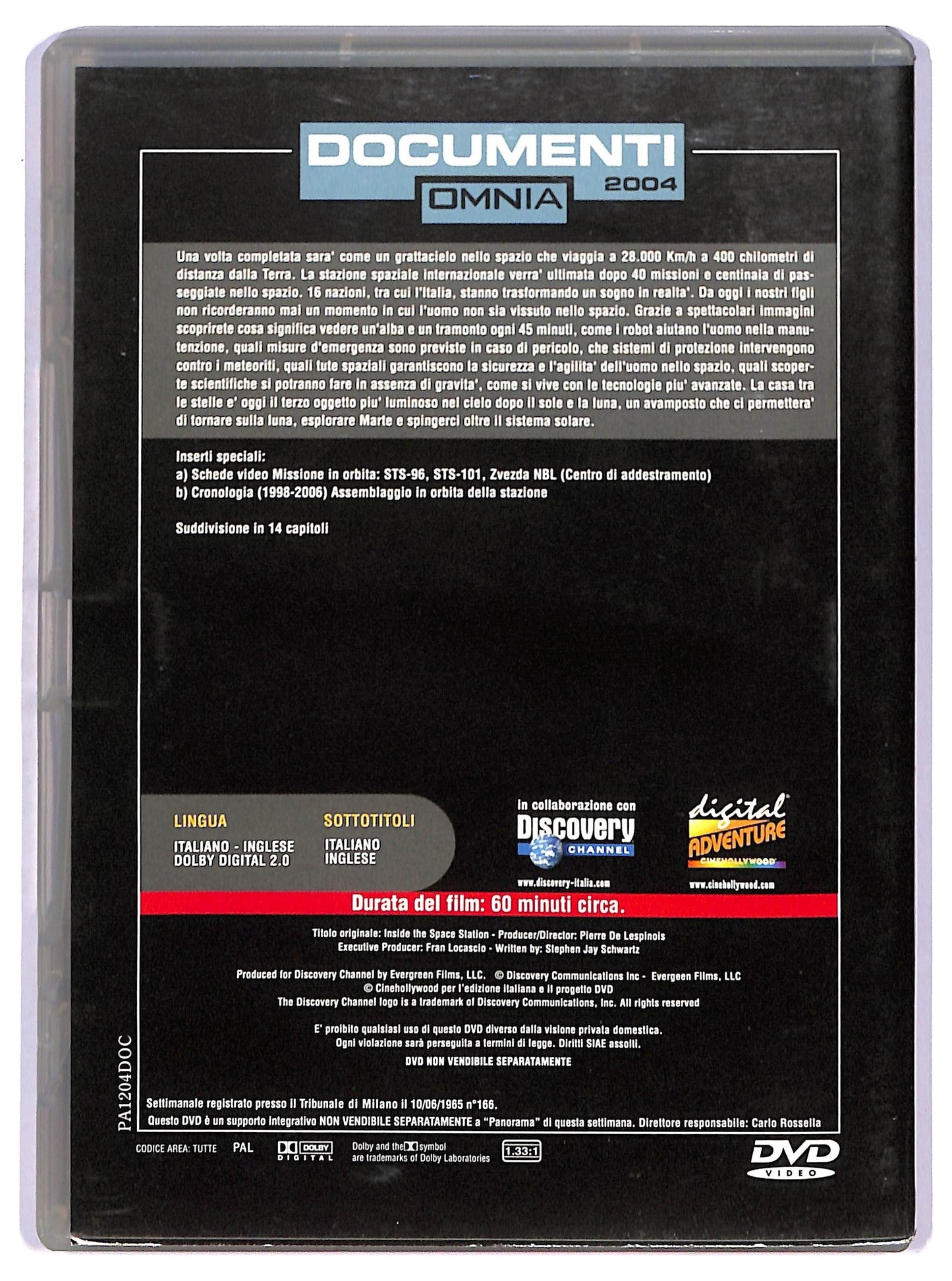 EBOND A bordo della stazione spaziale - documenti omnia 2004 DVD EDITORIALE D747822