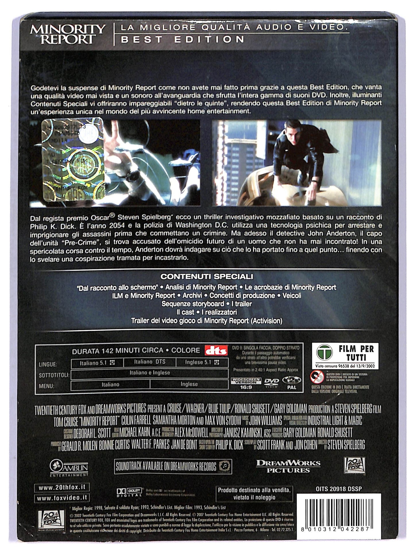 EBOND Minority Report (2 dischi) BEST EDITION DVD D747956