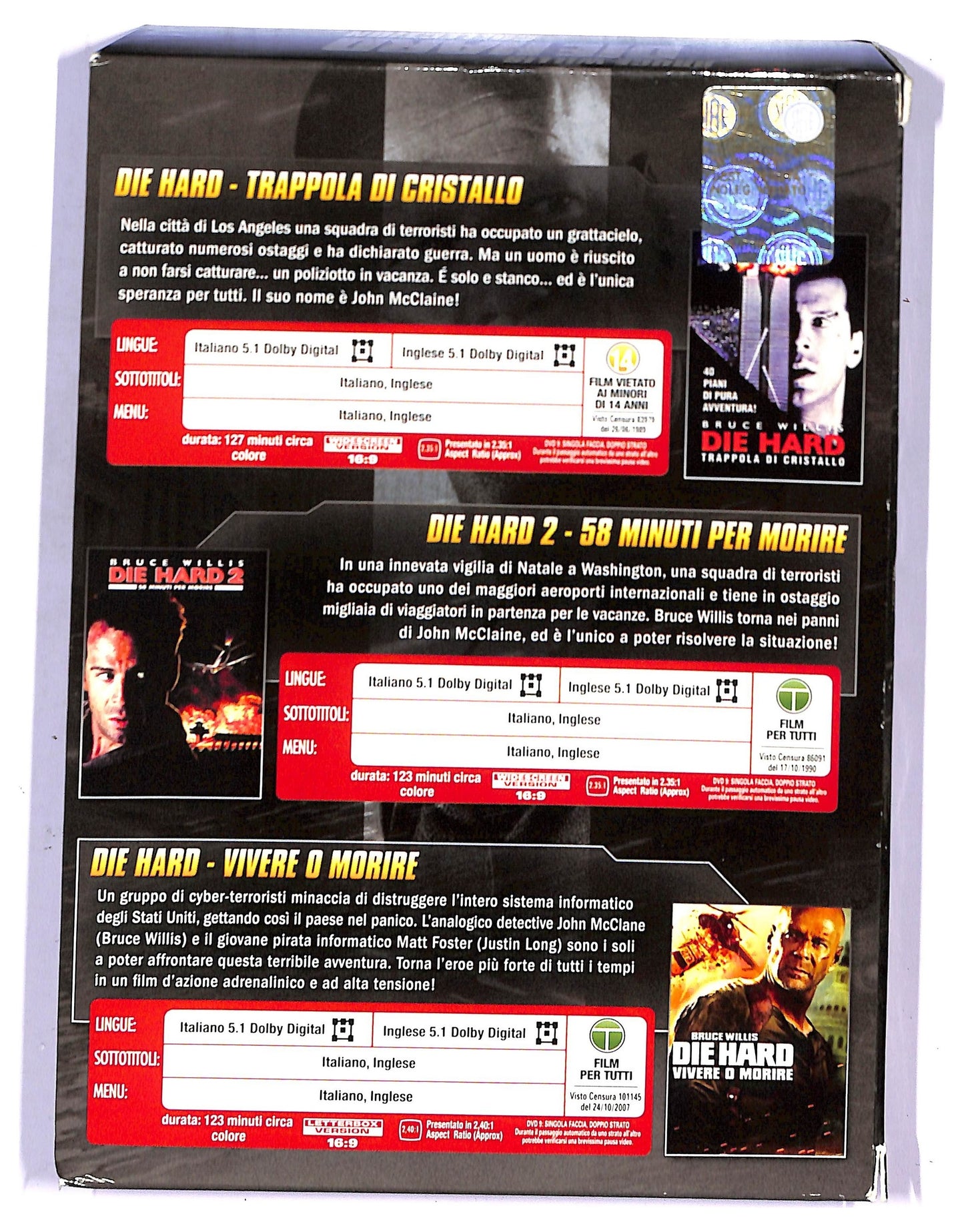 EBOND Die Hard Collection Cofanetto 3 DVD EDITORIALE DVD D748517